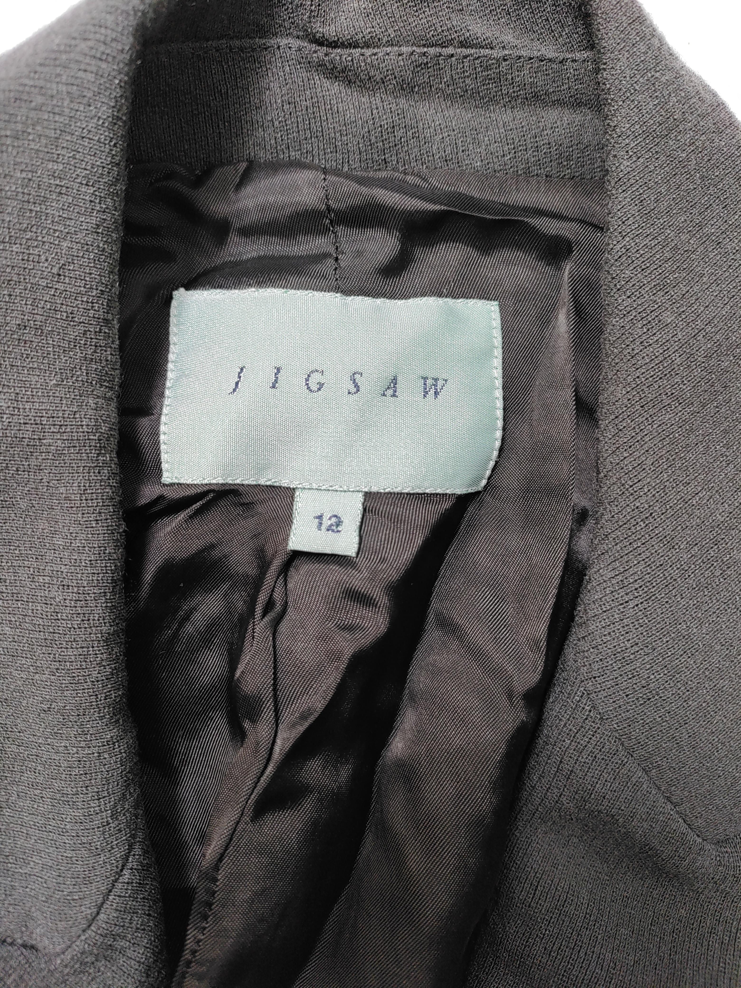 Jigsaw Women's Blazer UK 12 Black Wool with Polyester, Viscose Overcoat - Image 5