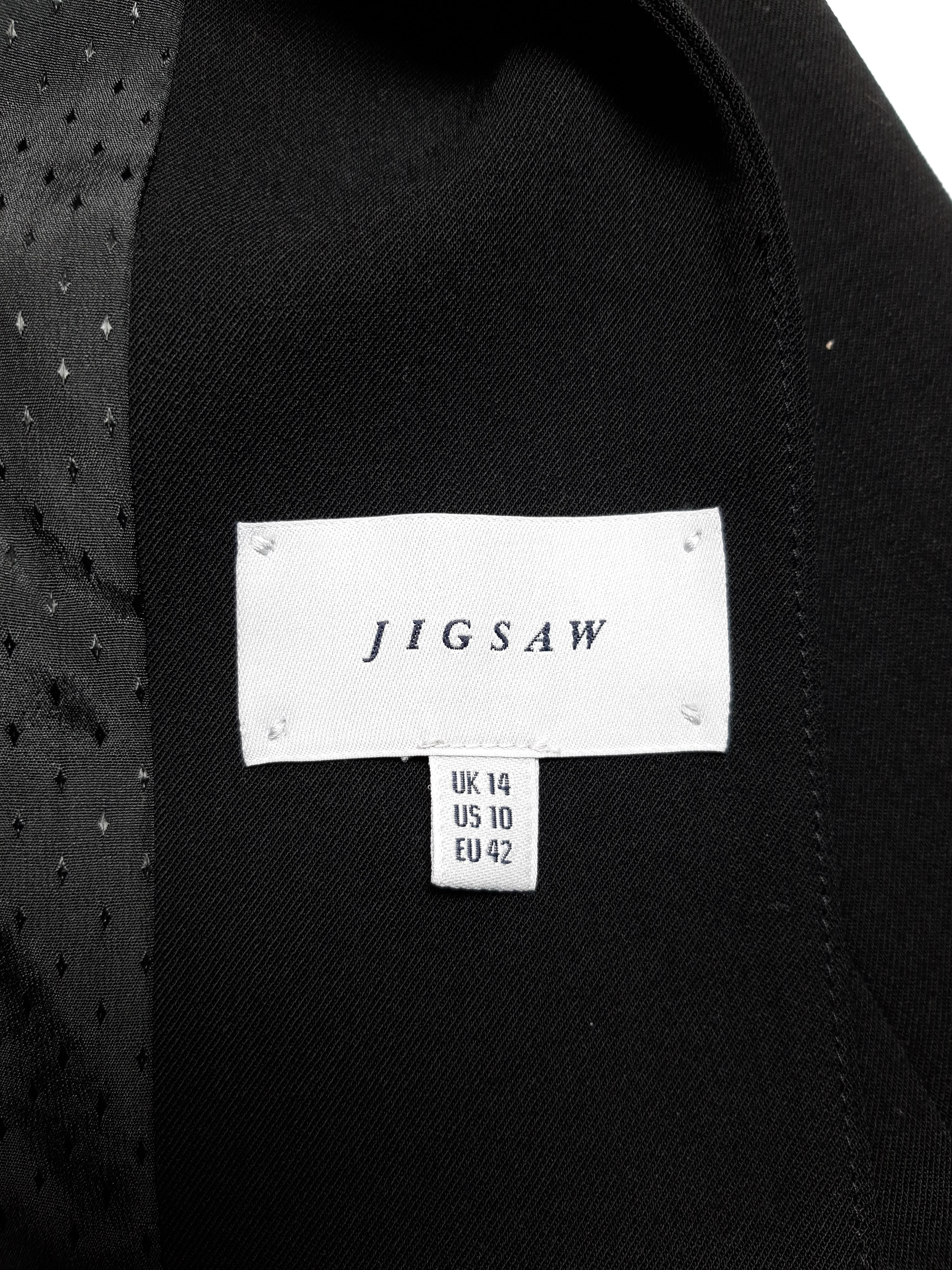 Jigsaw Women's Blazer UK 14 Black Wool - Image 5