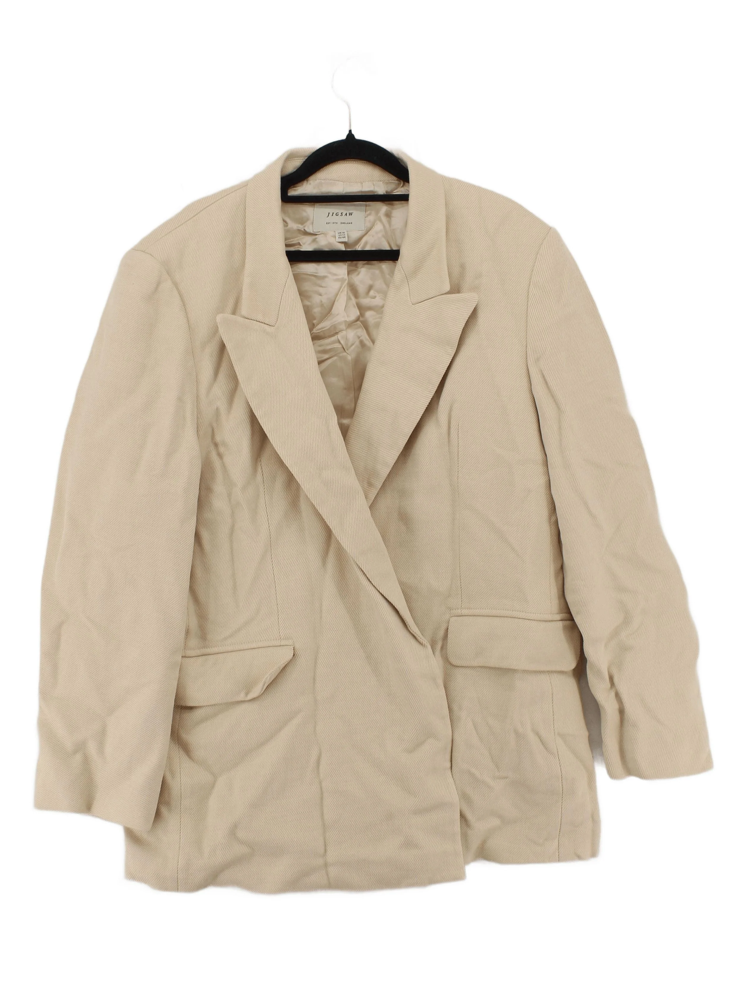 Jigsaw Women's Blazer UK 16 Cream Cotton New with tags - Image 2