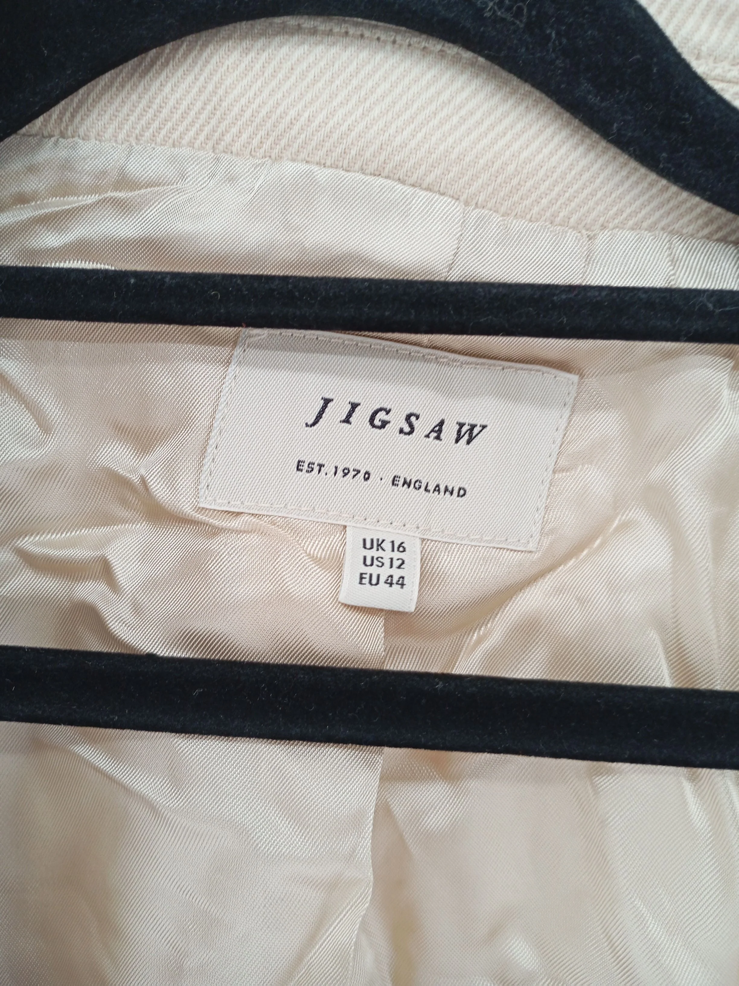 Jigsaw Women's Blazer UK 16 Cream Cotton New with tags - Image 6