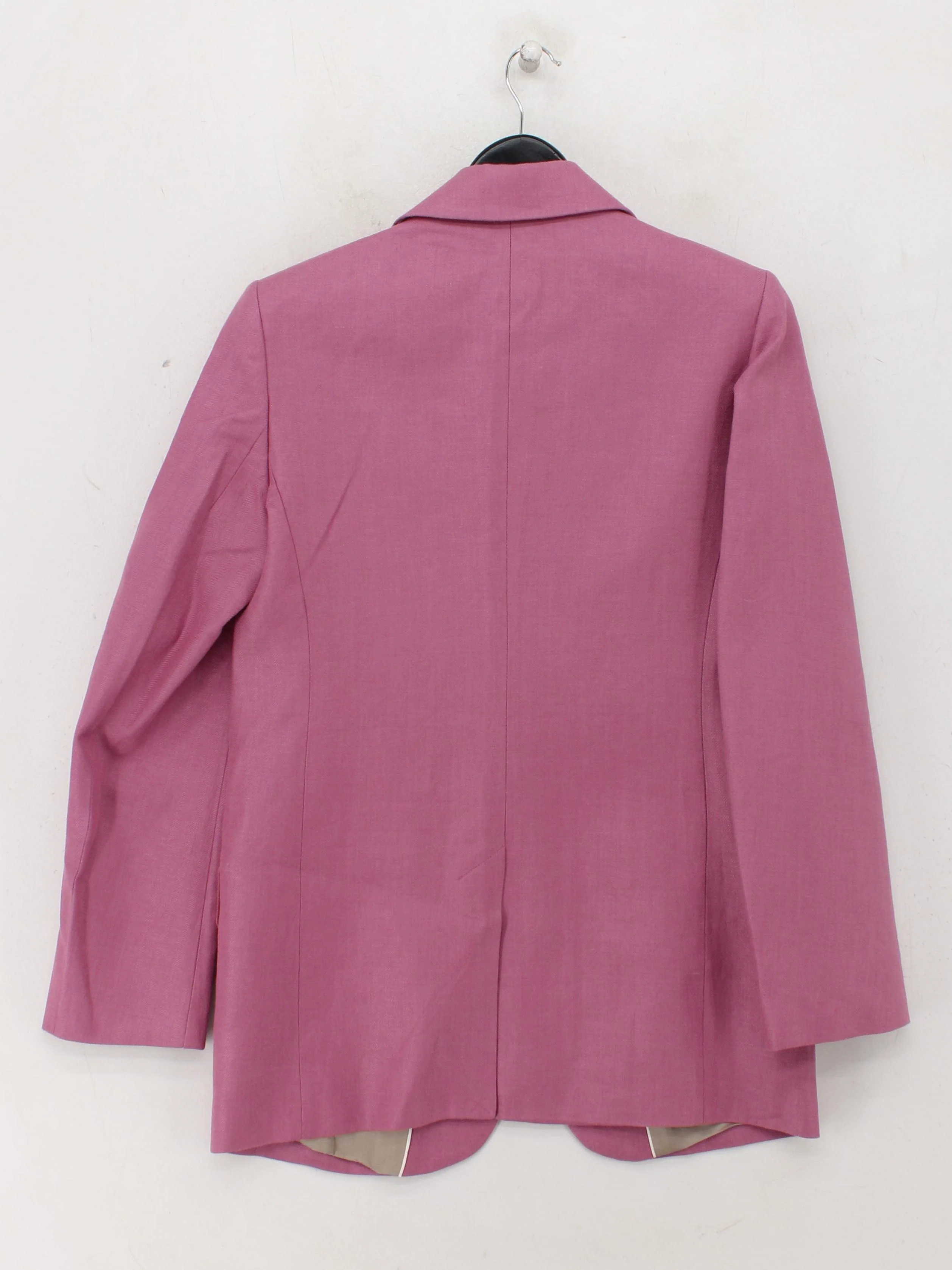 Jigsaw Women's Blazer UK 8 Pink Linen with Viscose, Acetate, Polyester Overcoat - Image 2