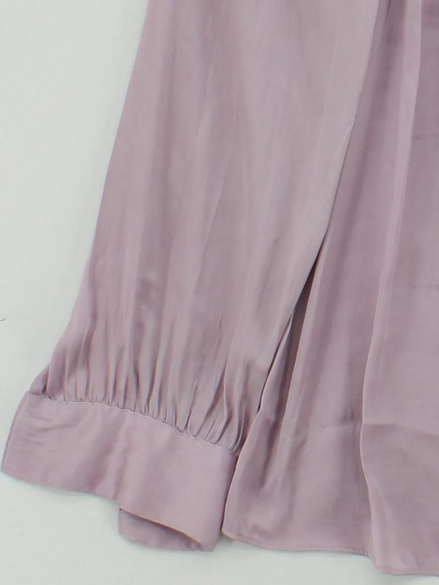 Jigsaw Women's Blouse M Purple 100% Polyester Long Sleeve Collared Basic - Image 4