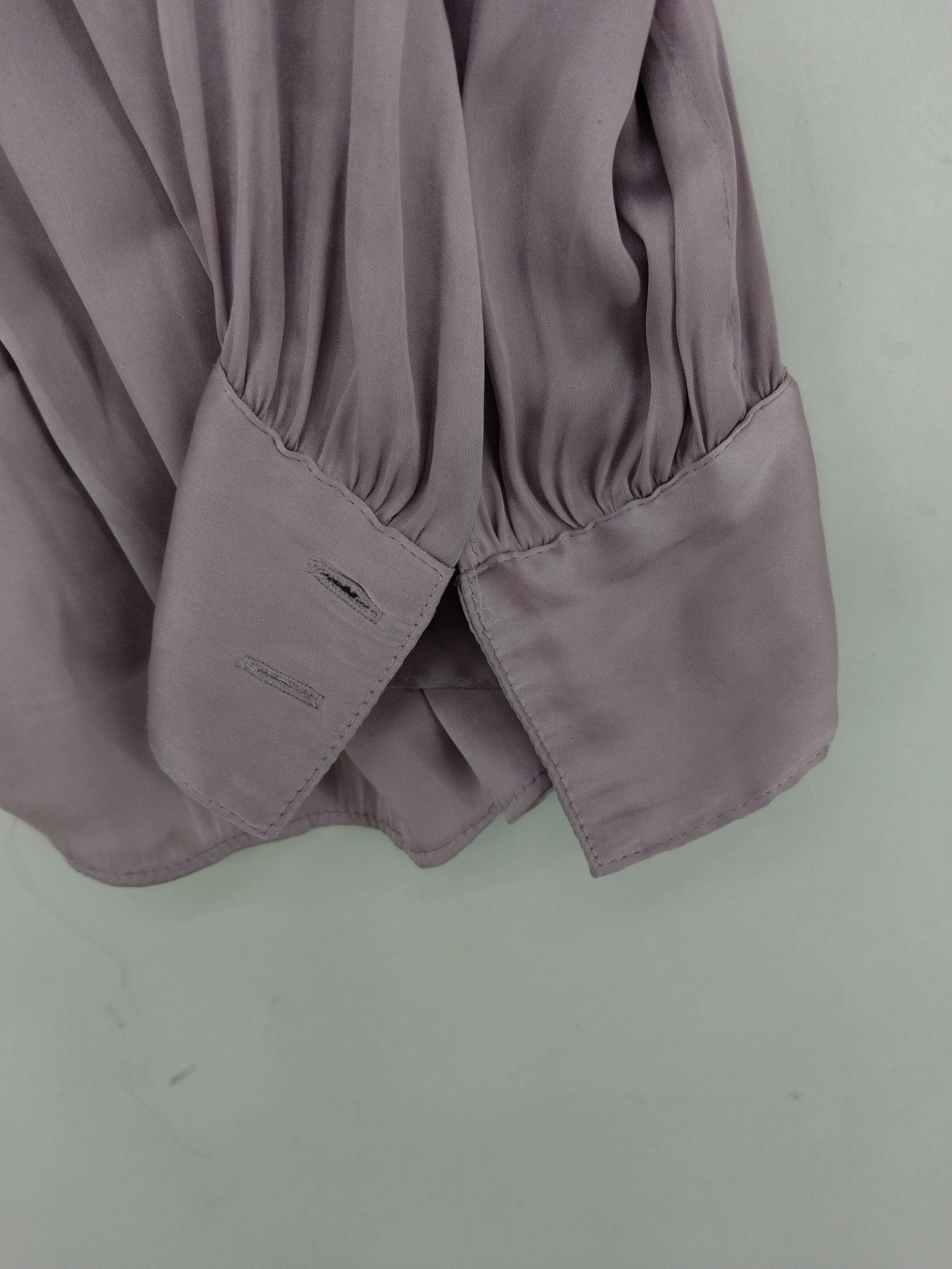 Jigsaw Women's Blouse M Purple 100% Polyester Long Sleeve Collared Basic - Image 5