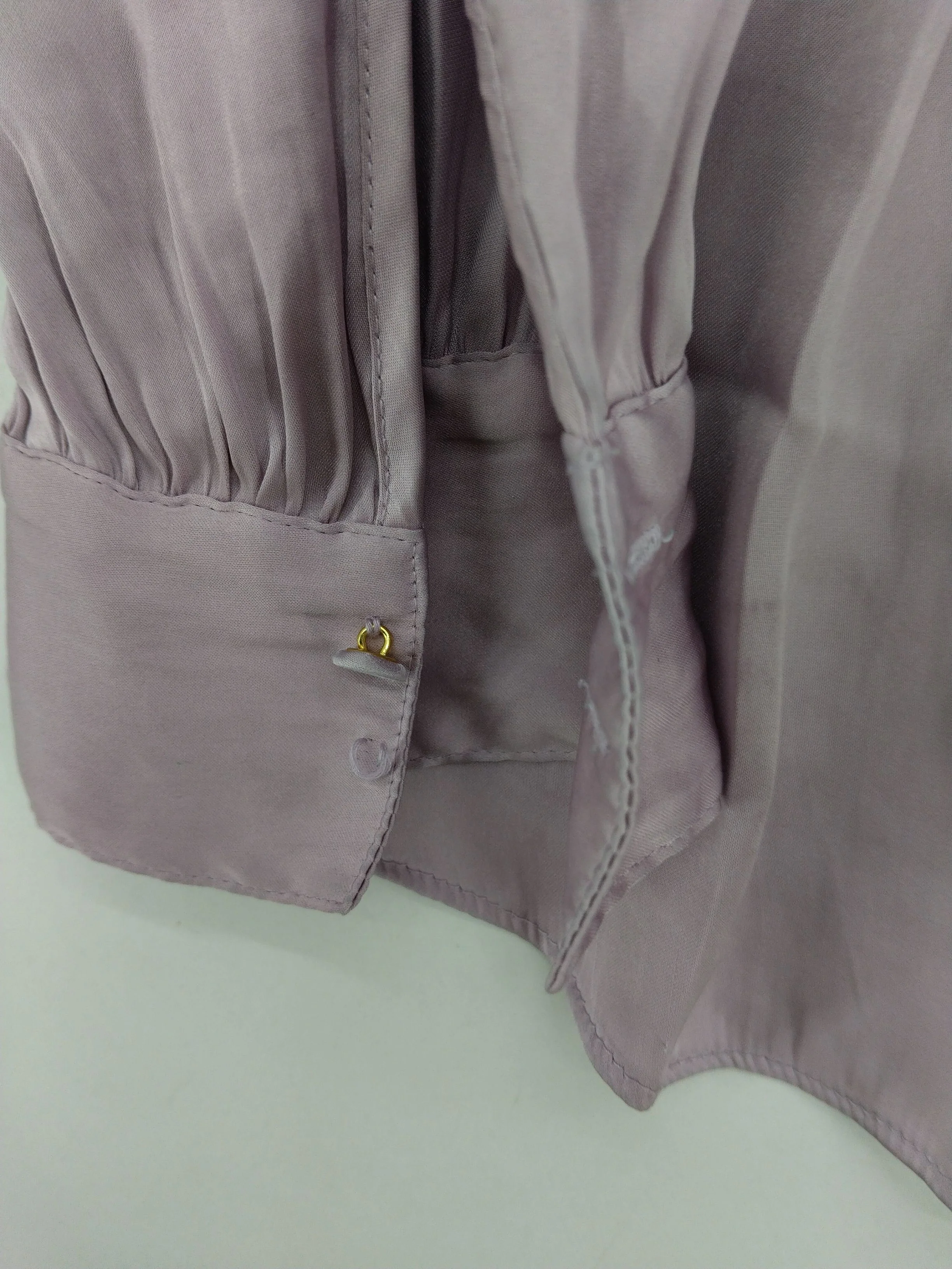 Jigsaw Women's Blouse M Purple 100% Polyester Long Sleeve Collared Basic - Image 6