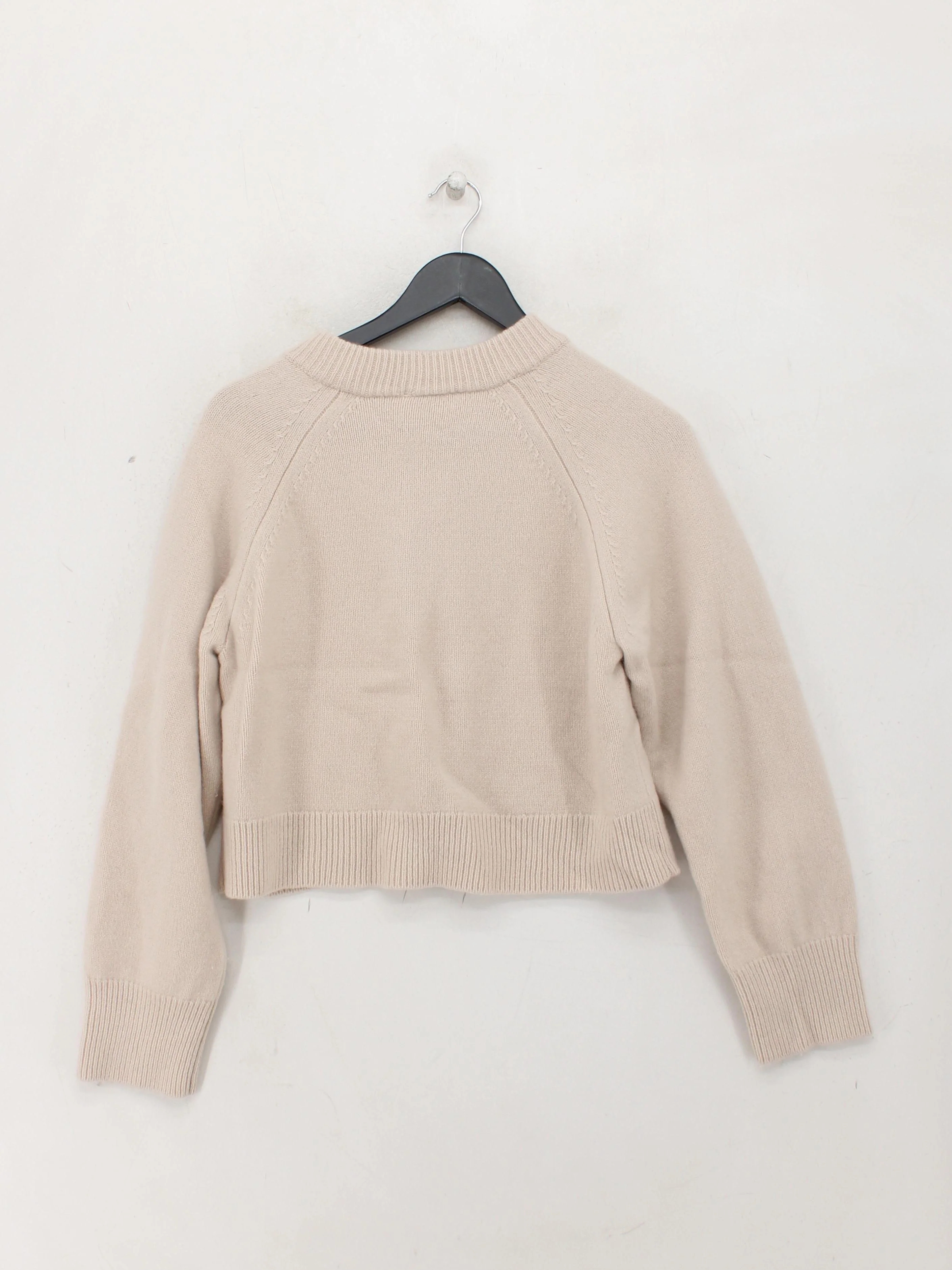 Jigsaw Women's Cardigan L Cream 100% Wool Round Neck Cardigan - Image 2