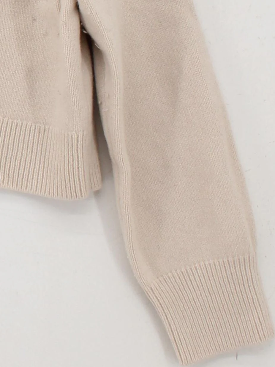 Jigsaw Women's Cardigan L Cream 100% Wool Round Neck Cardigan - Image 4
