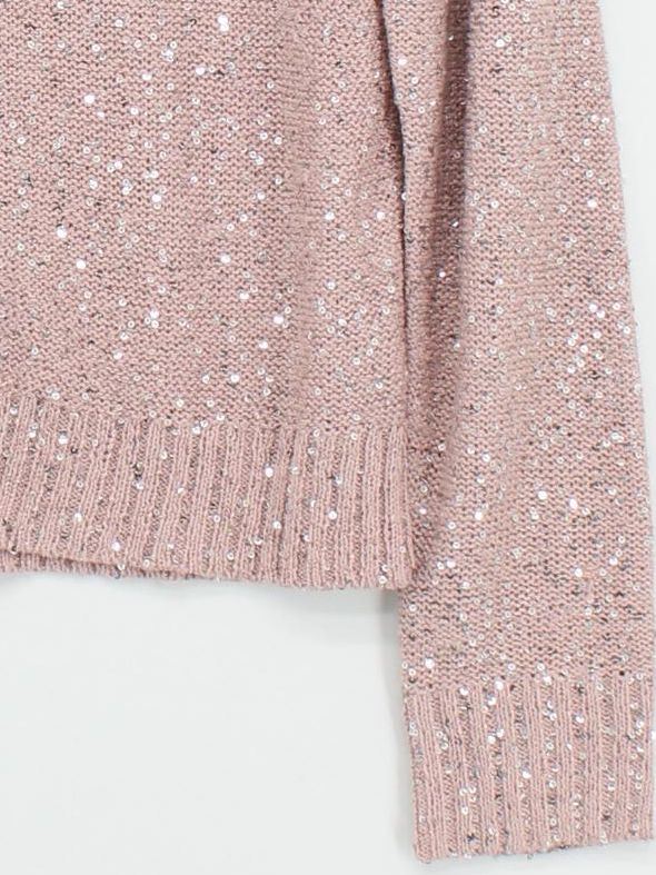 Jigsaw Women's Cardigan L Pink Polyester with Cotton Round Neck Cardigan - Image 4