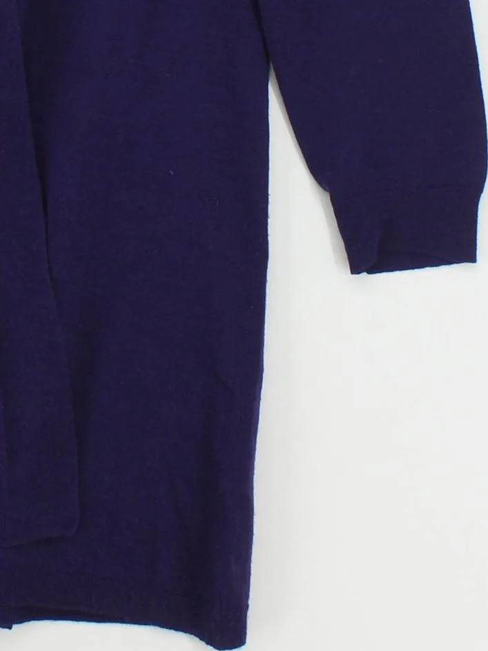 Jigsaw Women's Cardigan L Purple 100% Wool V-Neck Cardigan - Image 4