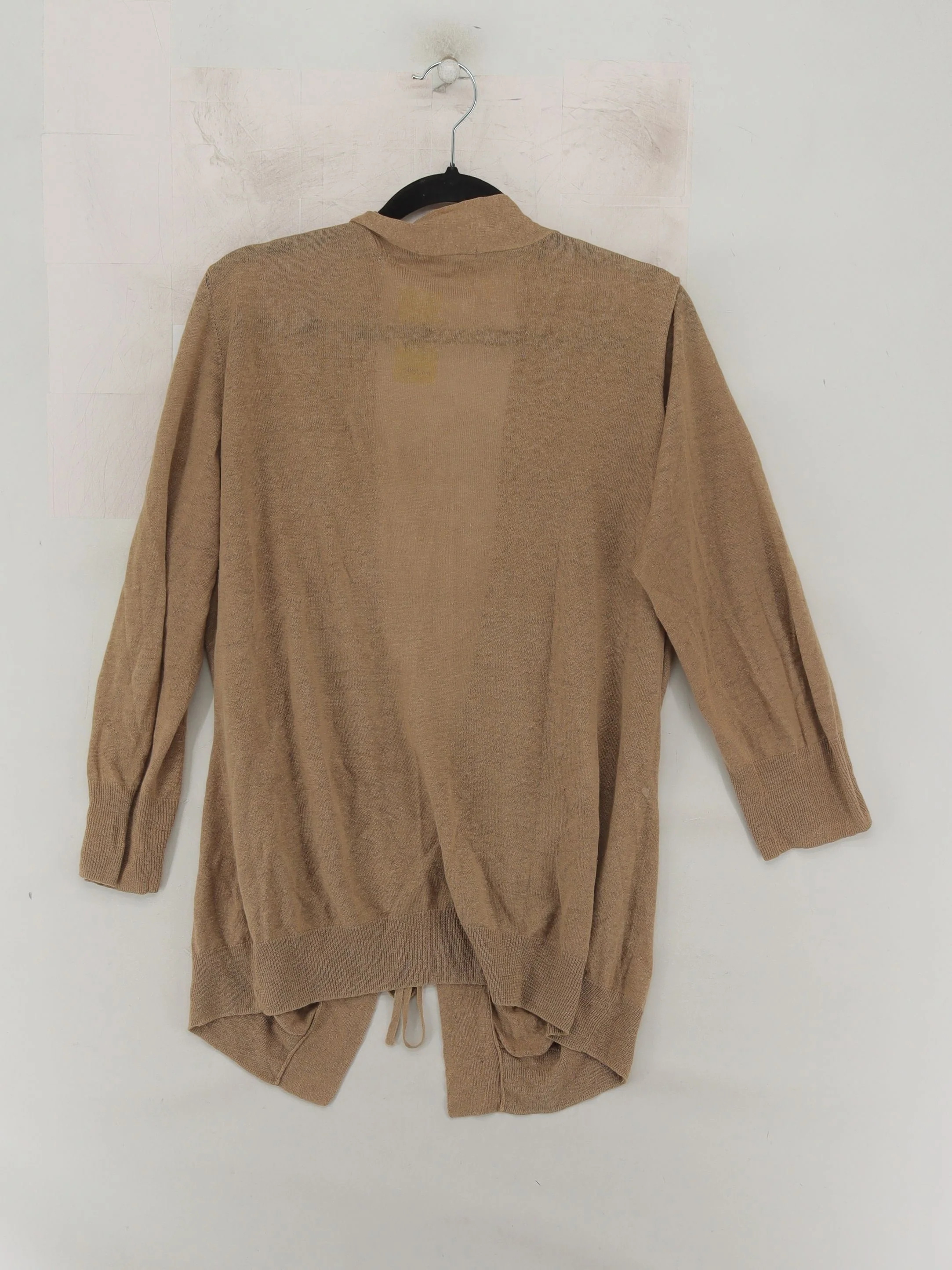 Jigsaw Women's Cardigan L Tan 100% Linen V-Neck Cardigan - Image 2