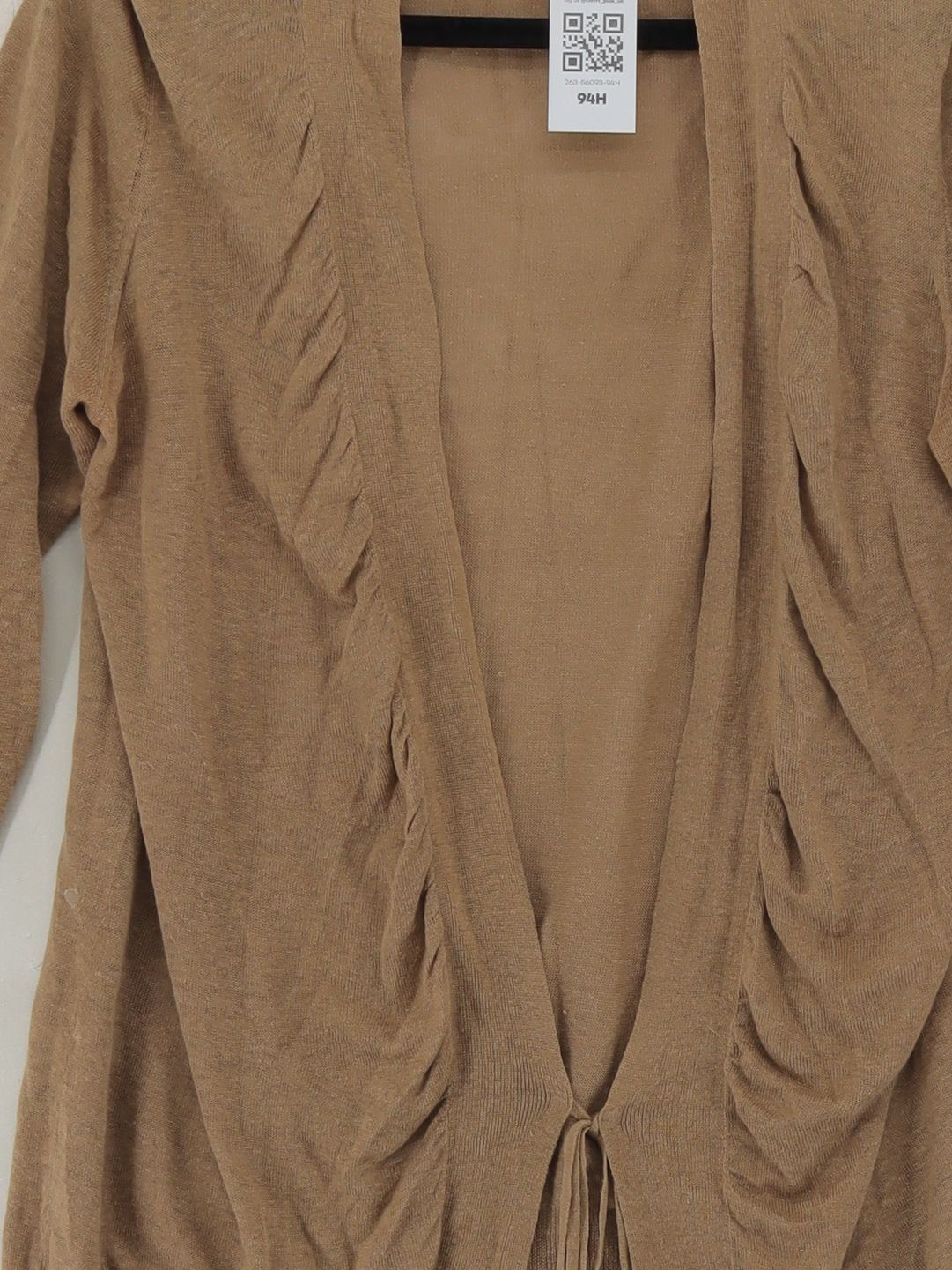 Jigsaw Women's Cardigan L Tan 100% Linen V-Neck Cardigan - Image 3