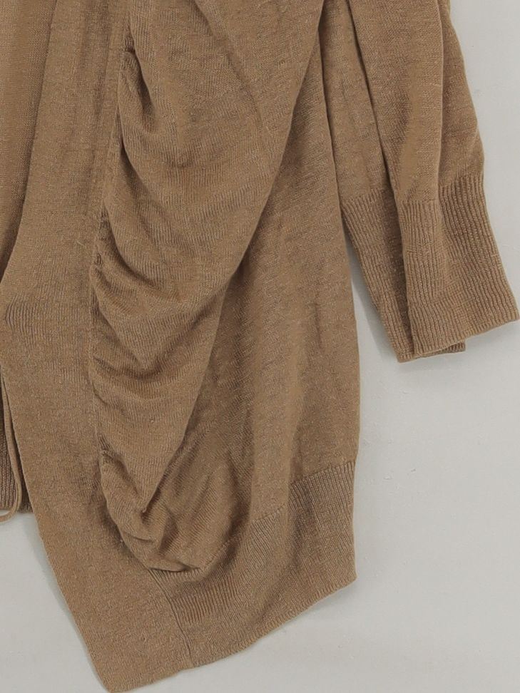 Jigsaw Women's Cardigan L Tan 100% Linen V-Neck Cardigan - Image 4