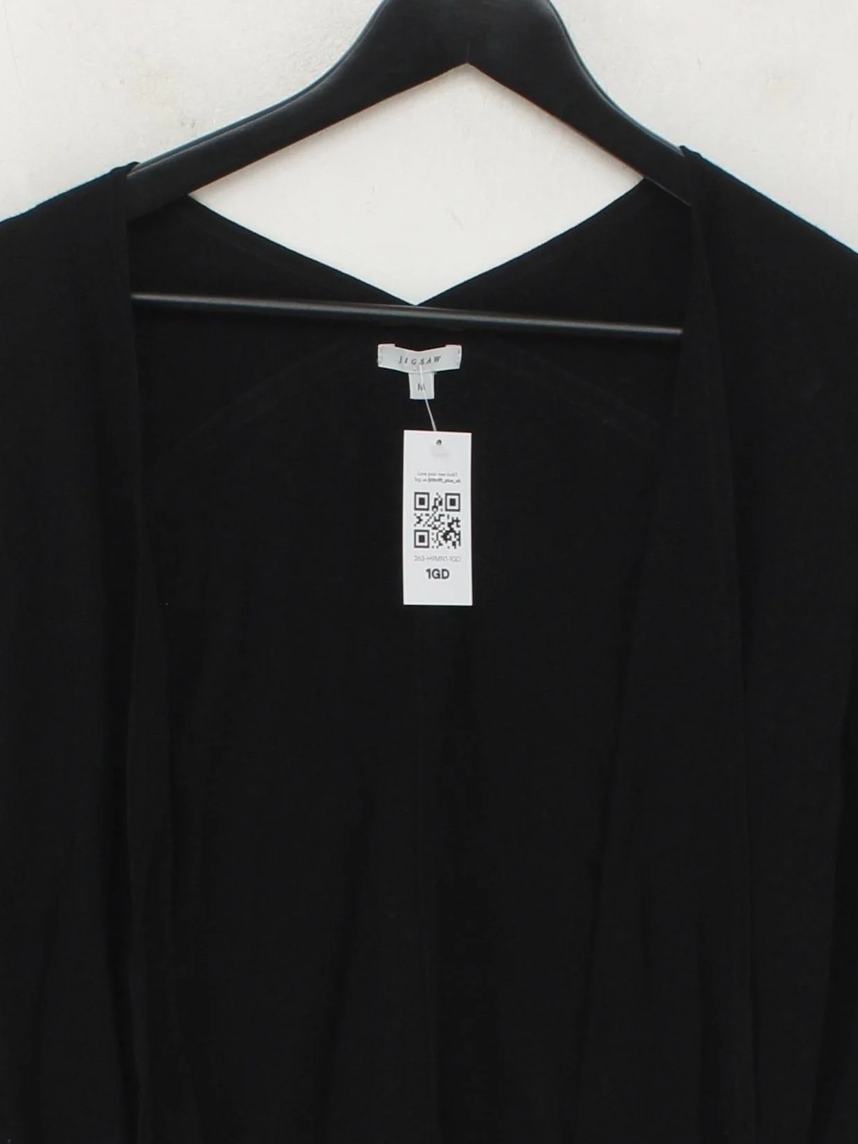Jigsaw Women's Cardigan M Black Viscose with Polyester V-Neck Cardigan - Image 3