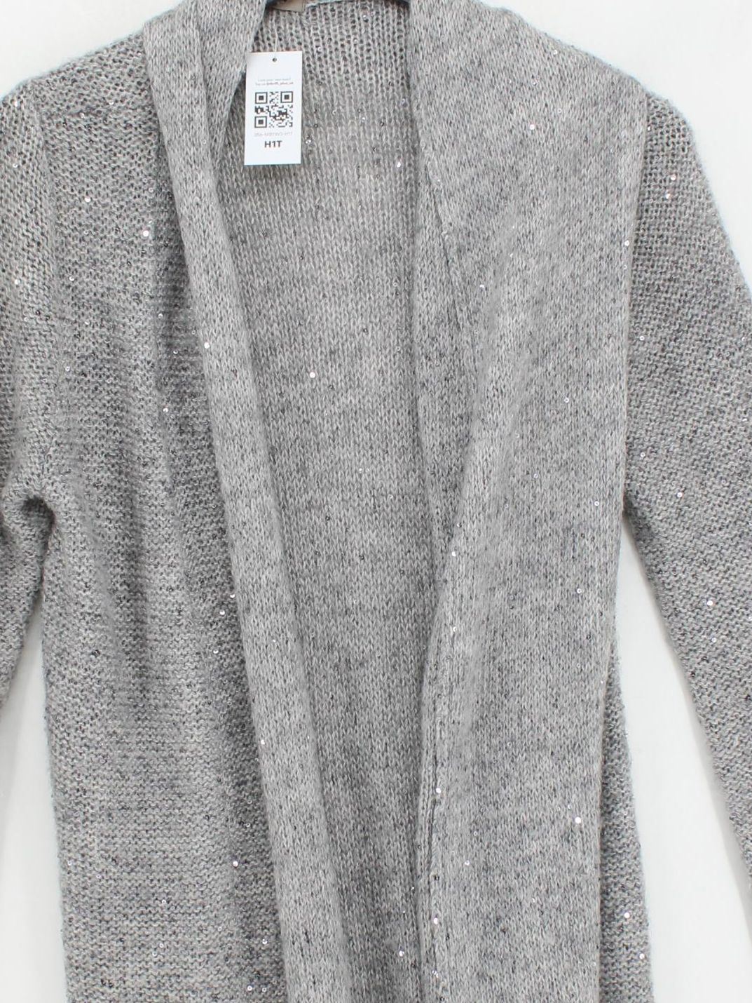 Jigsaw Women's Cardigan M Grey Acrylic with Polyester, Wool V-Neck Cardigan - Image 3