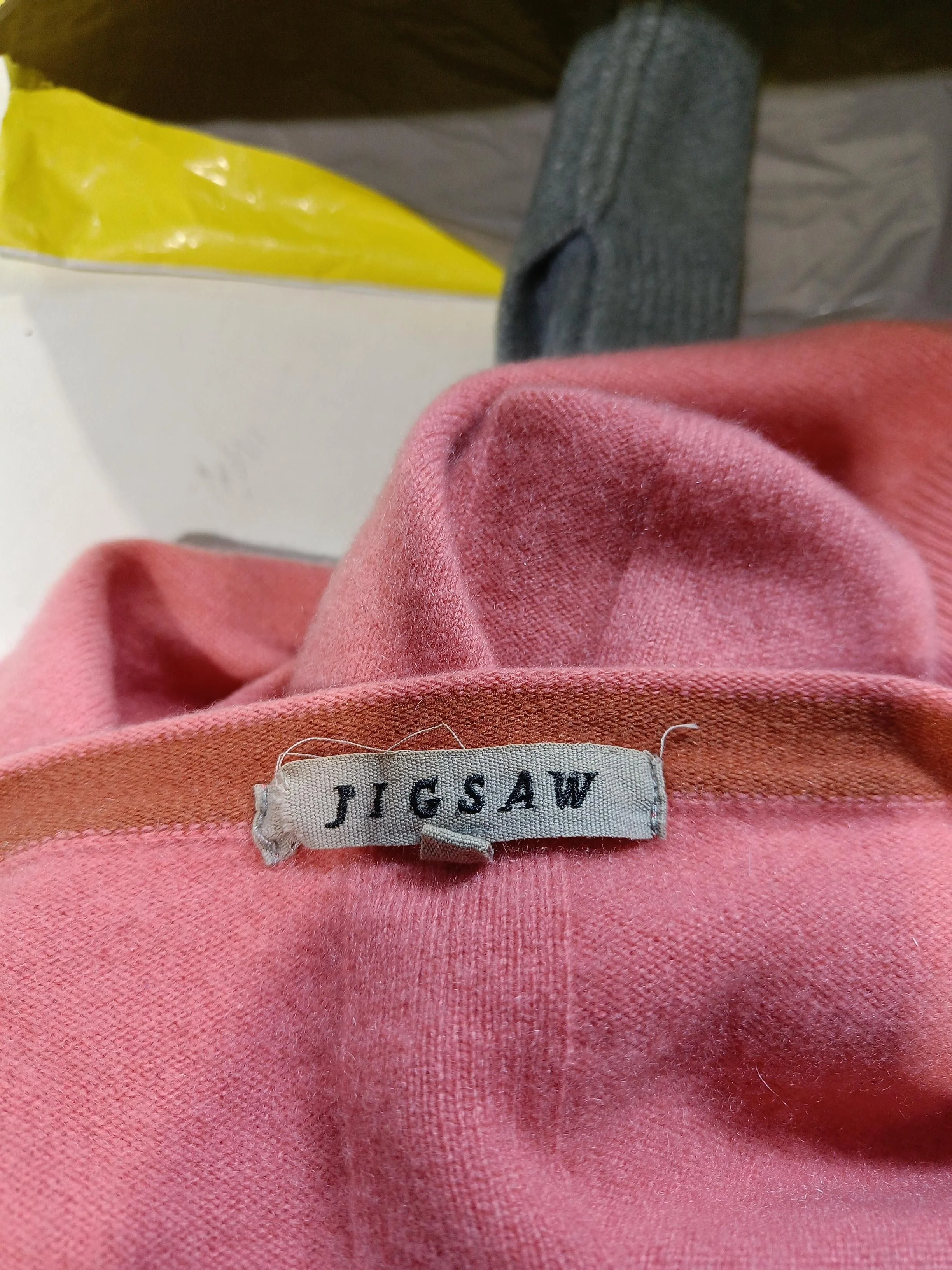 Jigsaw Women's Cardigan M Pink 100% Cashmere Crew Neck Cardigan - Image 7