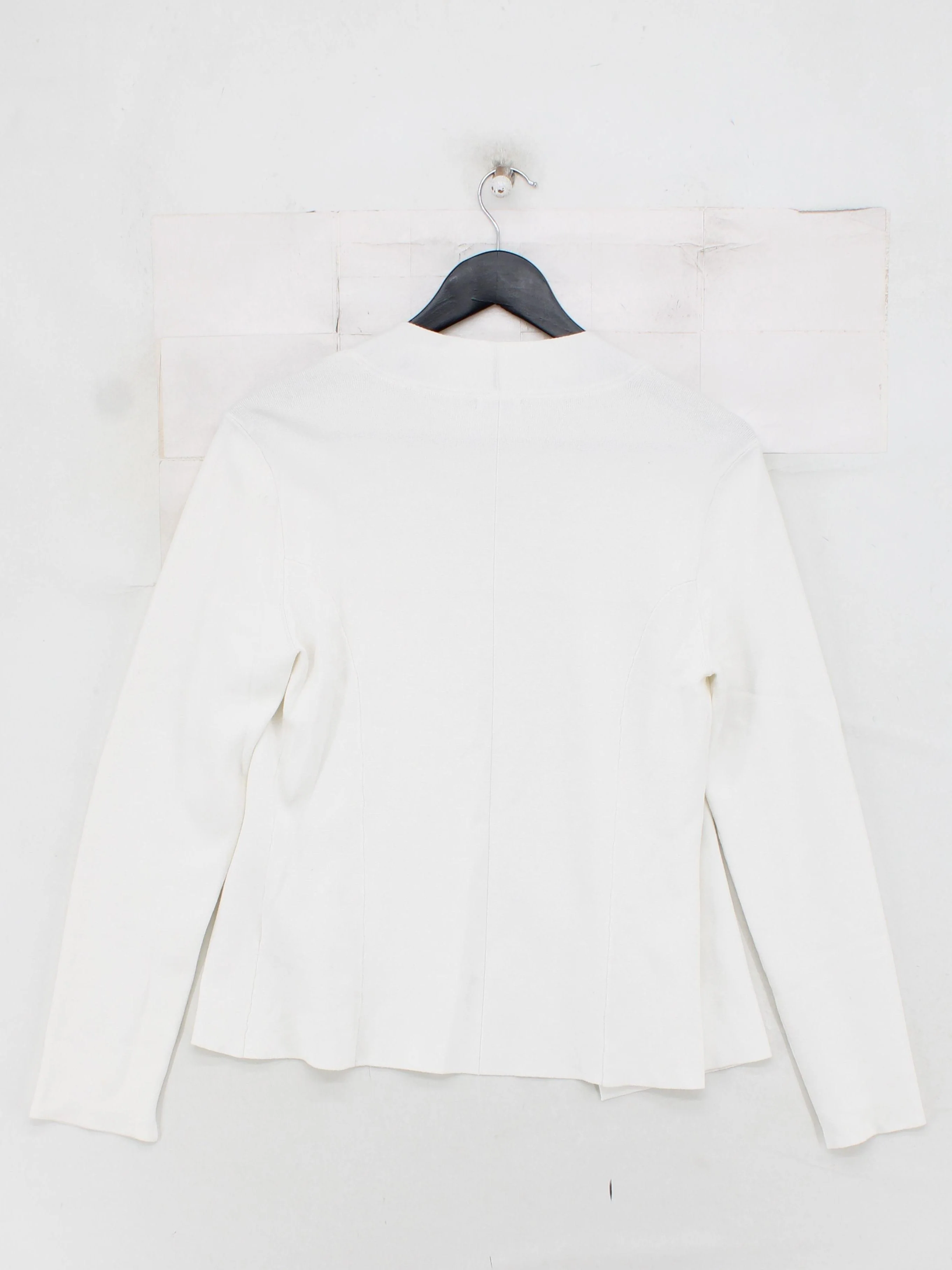 Jigsaw Women's Cardigan M White Viscose with Polyester V-Neck Cardigan - Image 2