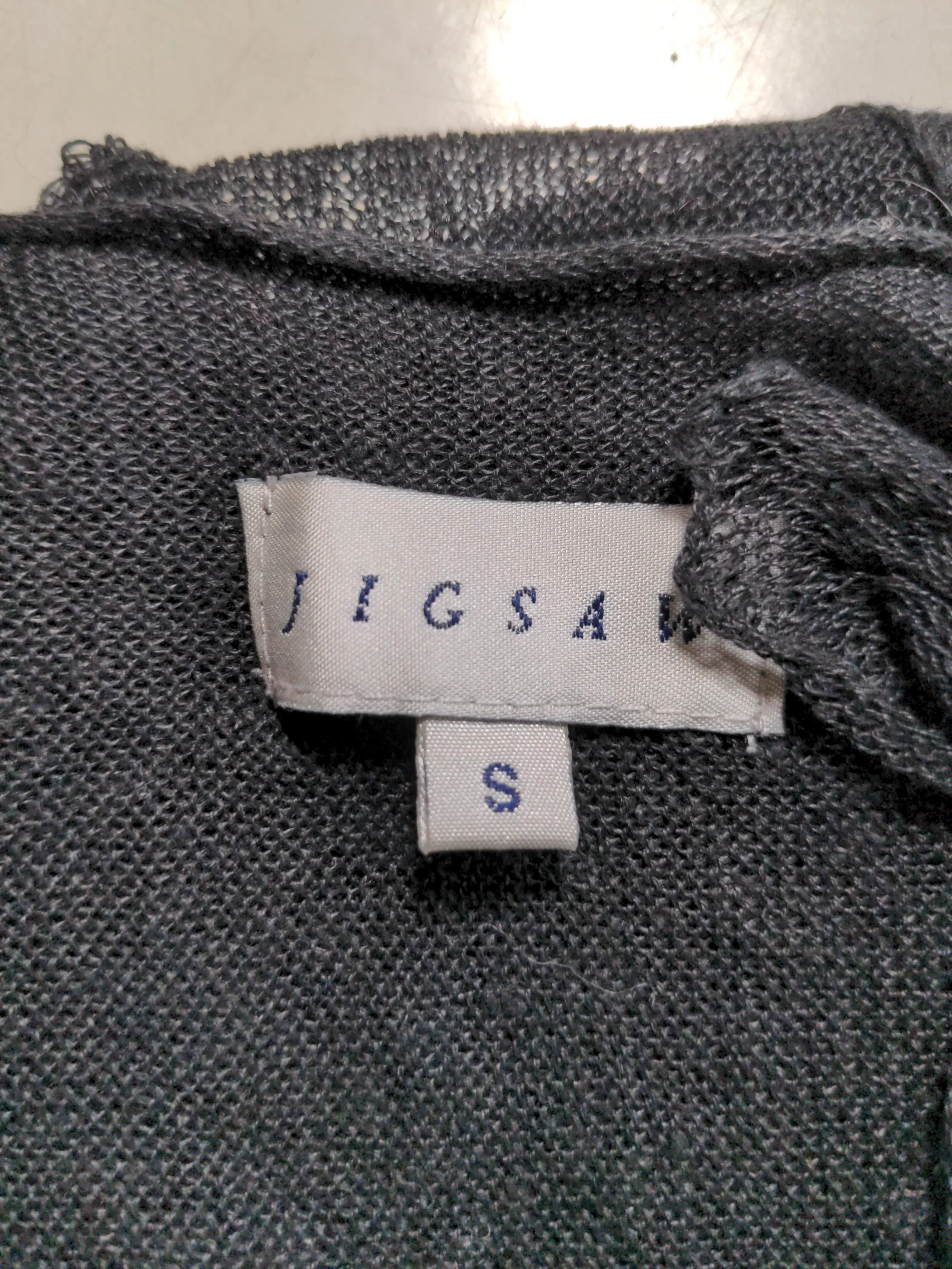 Jigsaw Women's Cardigan S Black 100% Linen V-Neck Cardigan - Image 6