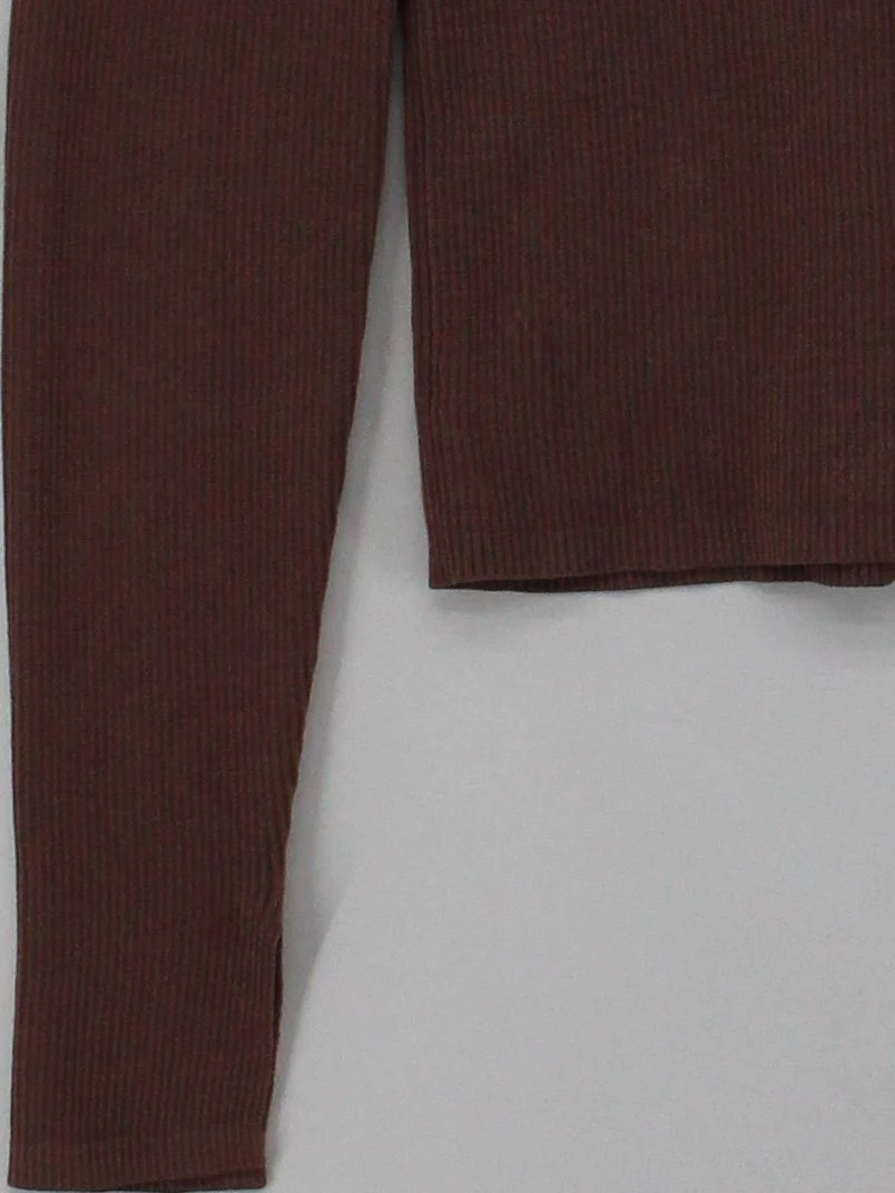 Jigsaw Women's Cardigan S Brown Viscose with Polyamide Round Neck Cardigan - Image 4