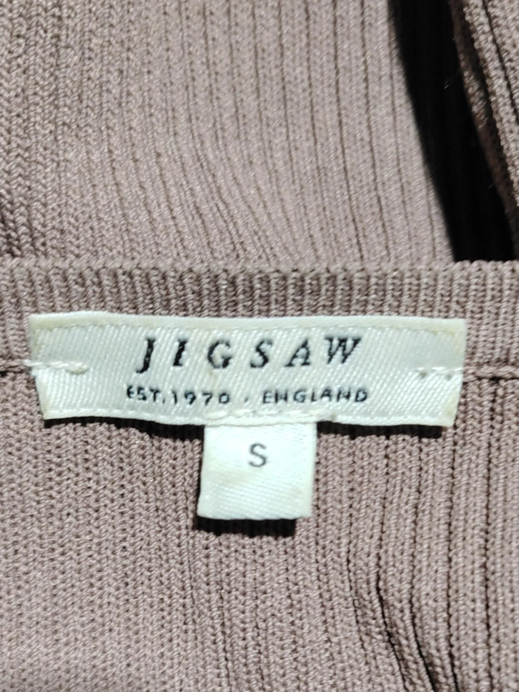 Jigsaw Women's Cardigan S Brown Viscose with Polyamide Round Neck Cardigan - Image 5