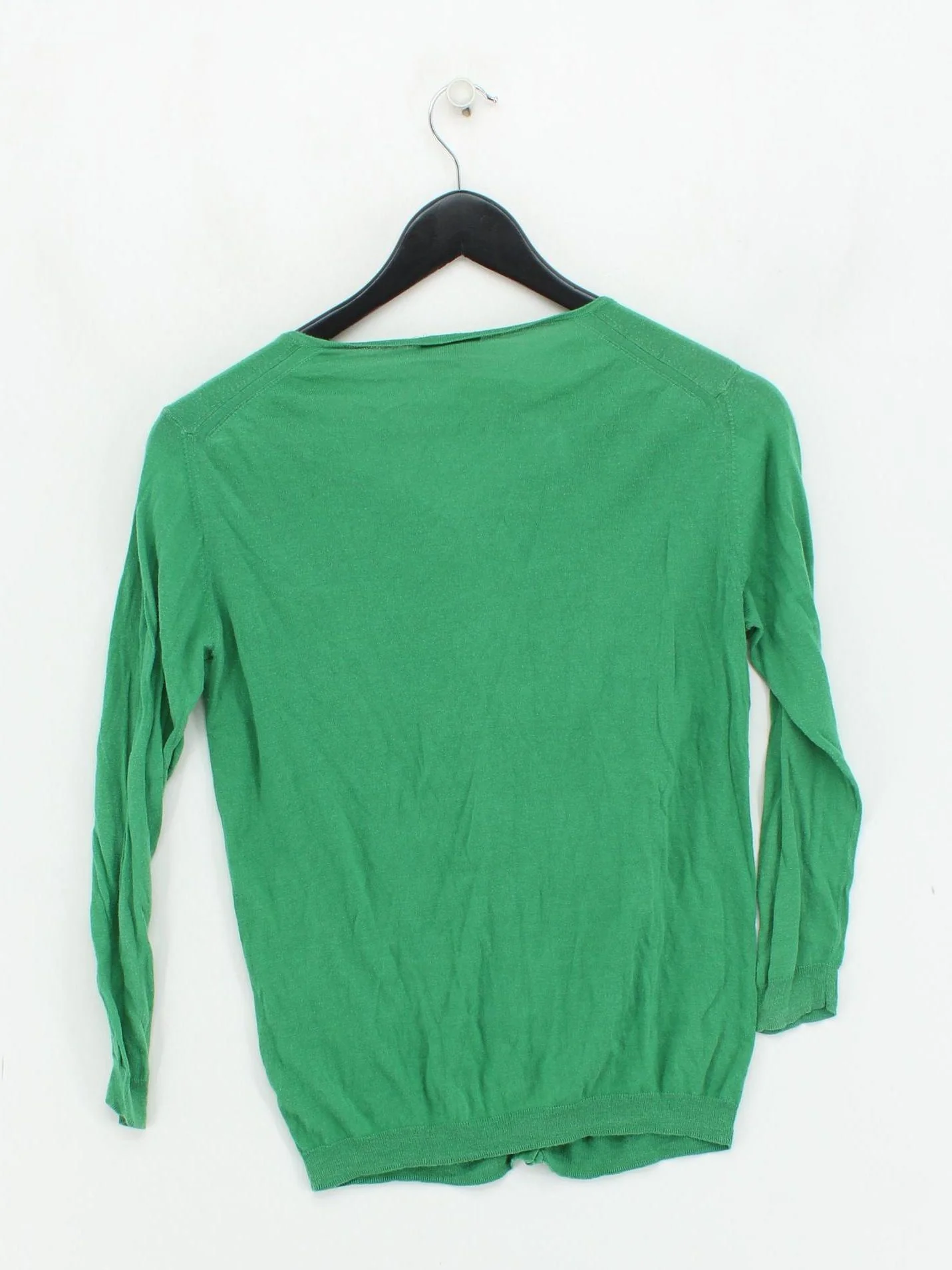 Jigsaw Women's Cardigan S Green 100% Cotton Round Neck Cardigan - Image 2