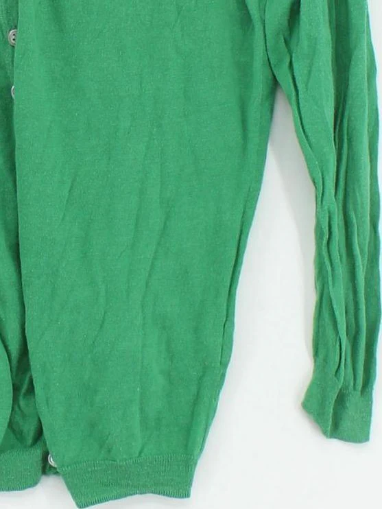 Jigsaw Women's Cardigan S Green 100% Cotton Round Neck Cardigan - Image 4