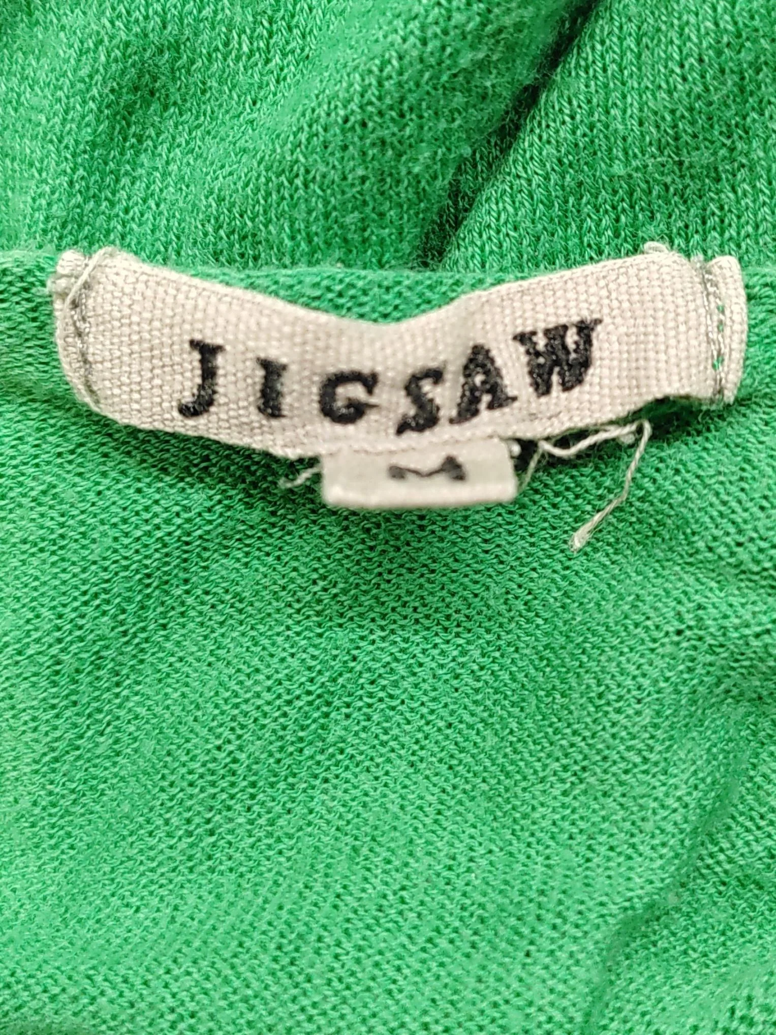 Jigsaw Women's Cardigan S Green 100% Cotton Round Neck Cardigan - Image 6