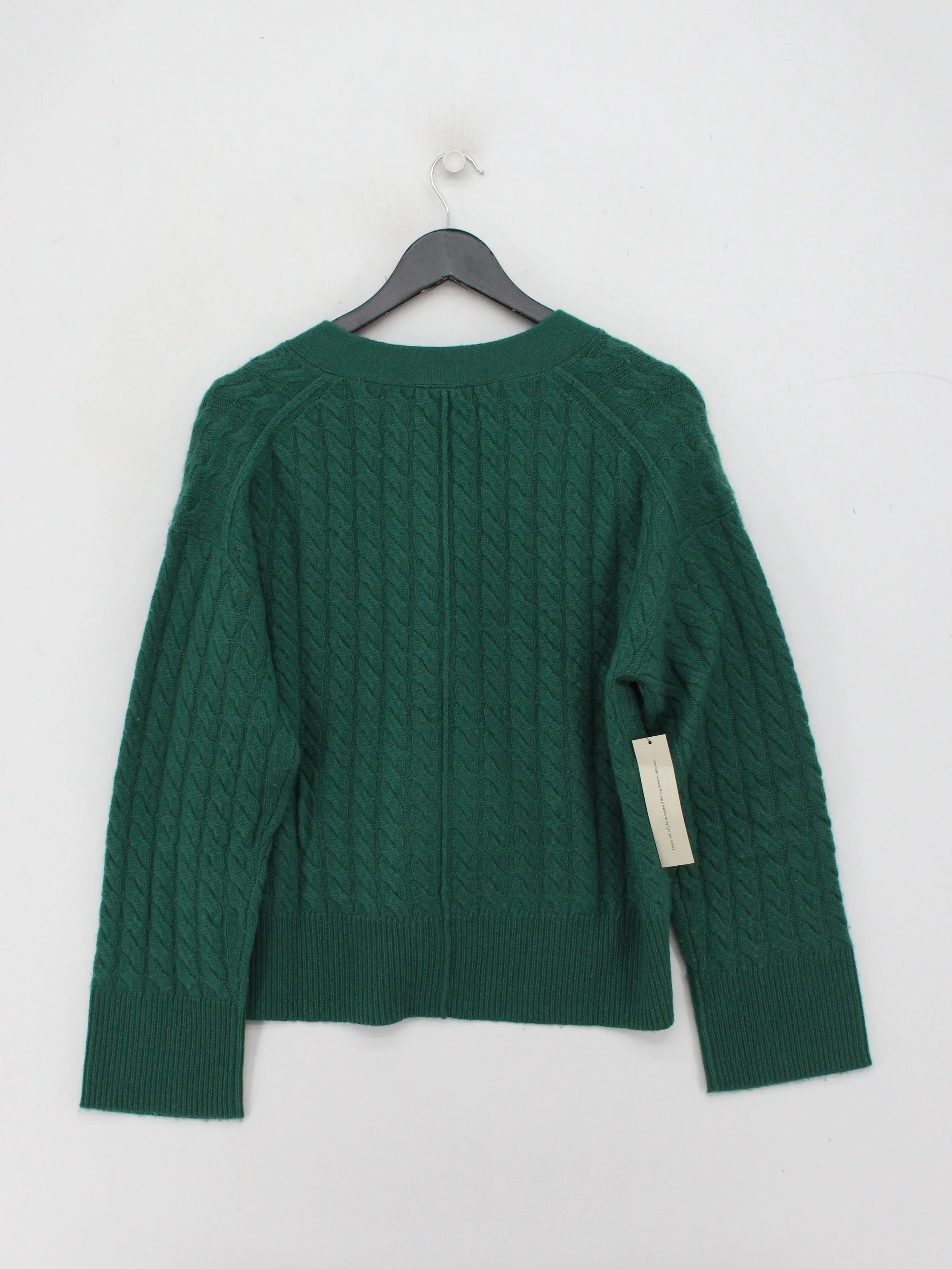 Jigsaw Women's Cardigan S Green Wool with Cashmere V-Neck Cardigan - Image 2