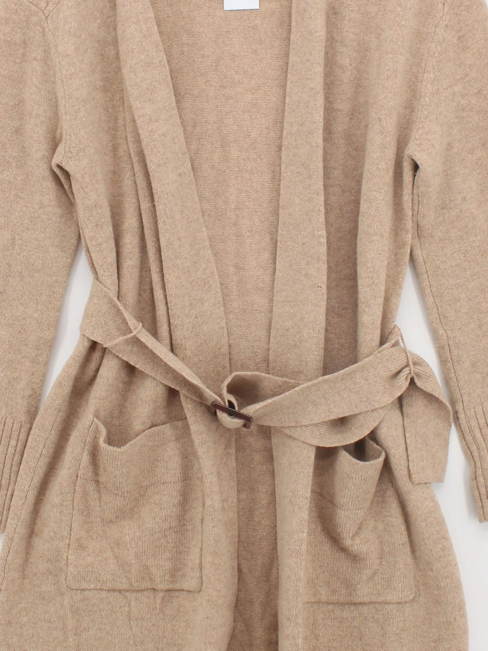 Jigsaw Women's Cardigan S Tan 100% Wool V-Neck Cardigan - Image 3