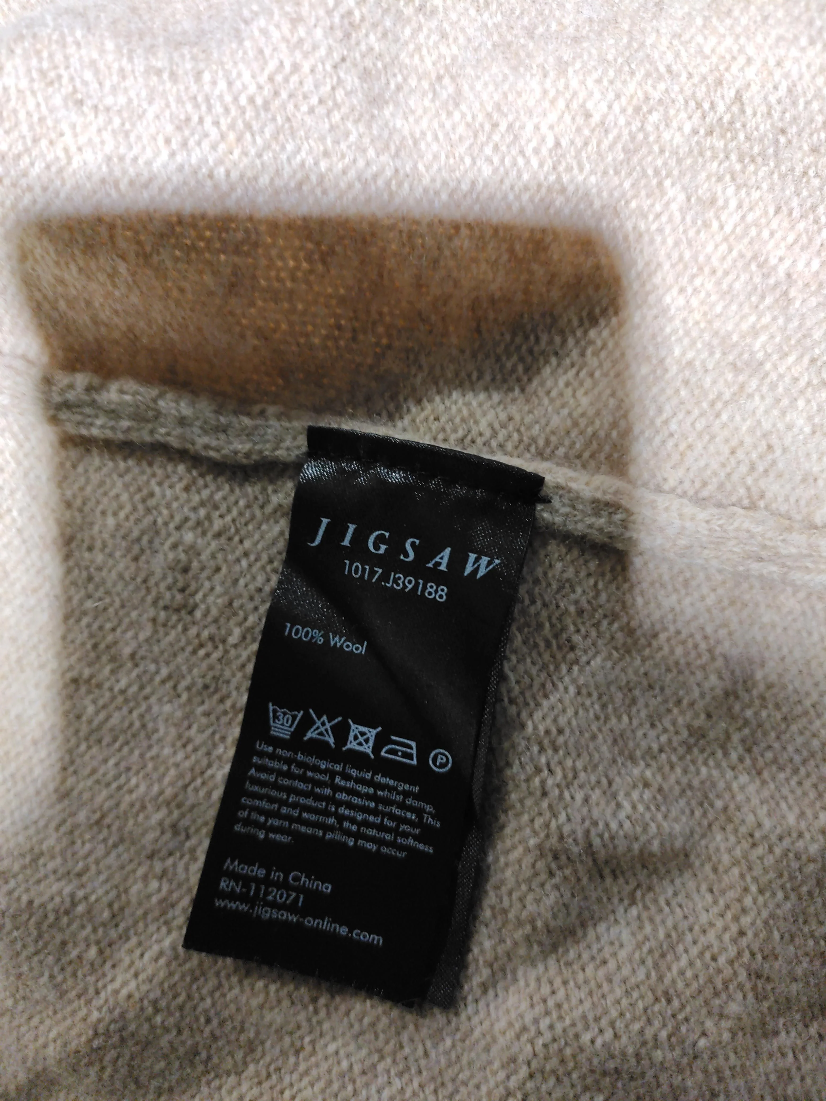 Jigsaw Women's Cardigan S Tan 100% Wool V-Neck Cardigan - Image 7