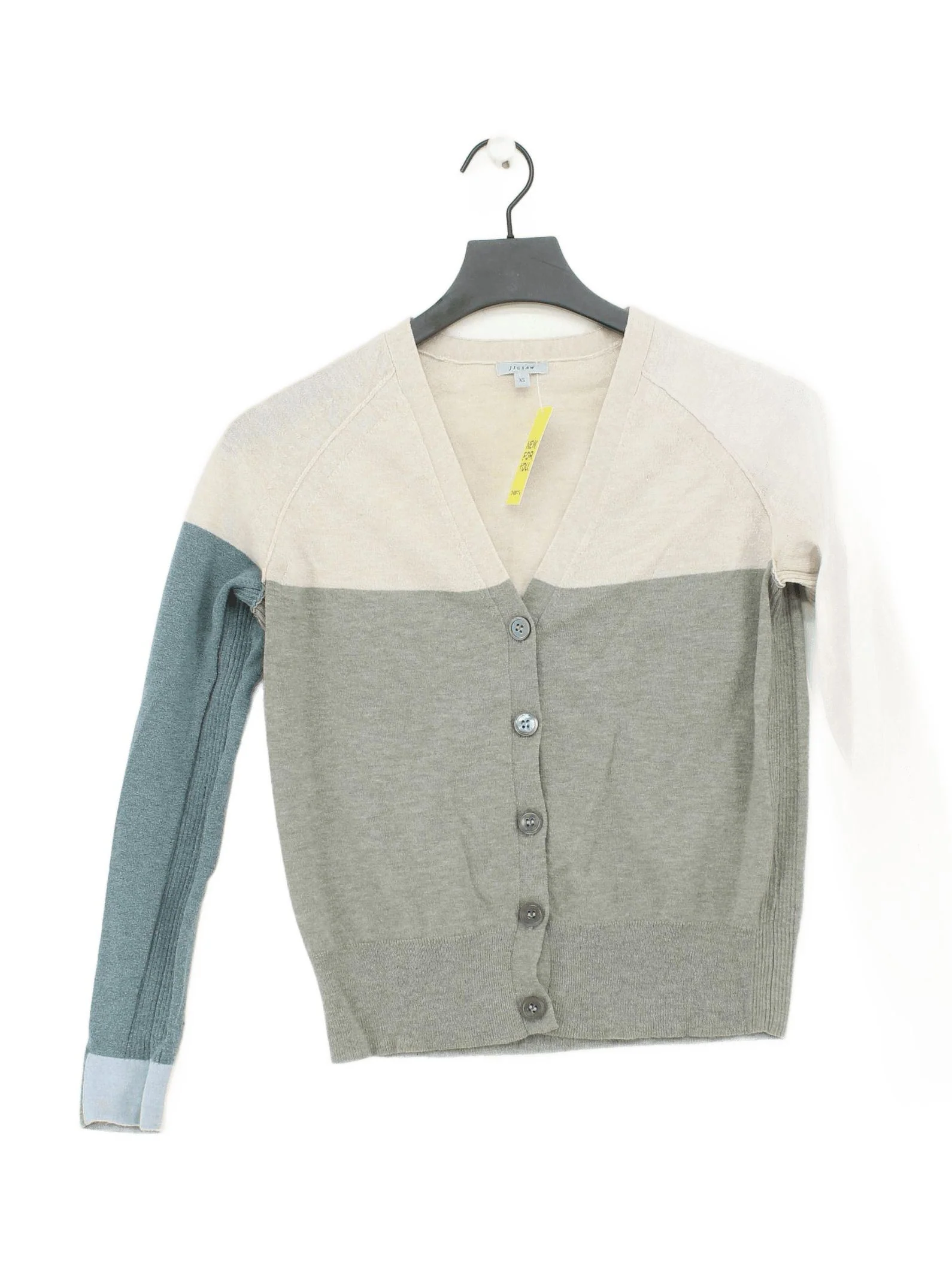 Jigsaw Women's Cardigan XS Multi Wool with Polyester, Polyamide V-Neck Cardigan