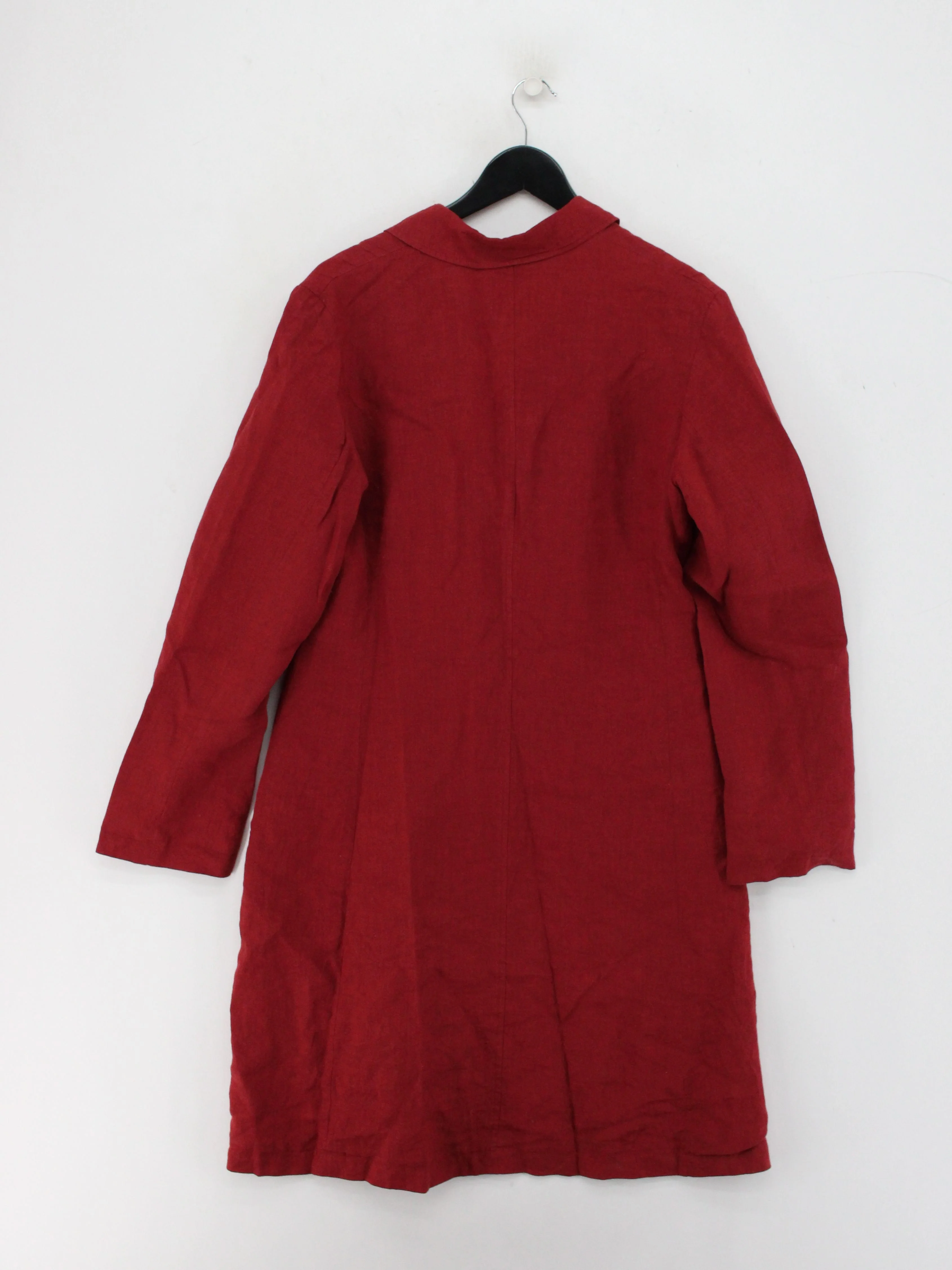 Jigsaw Women's Coat UK 18 Red Linen with Polyester Rain Coat - Image 2