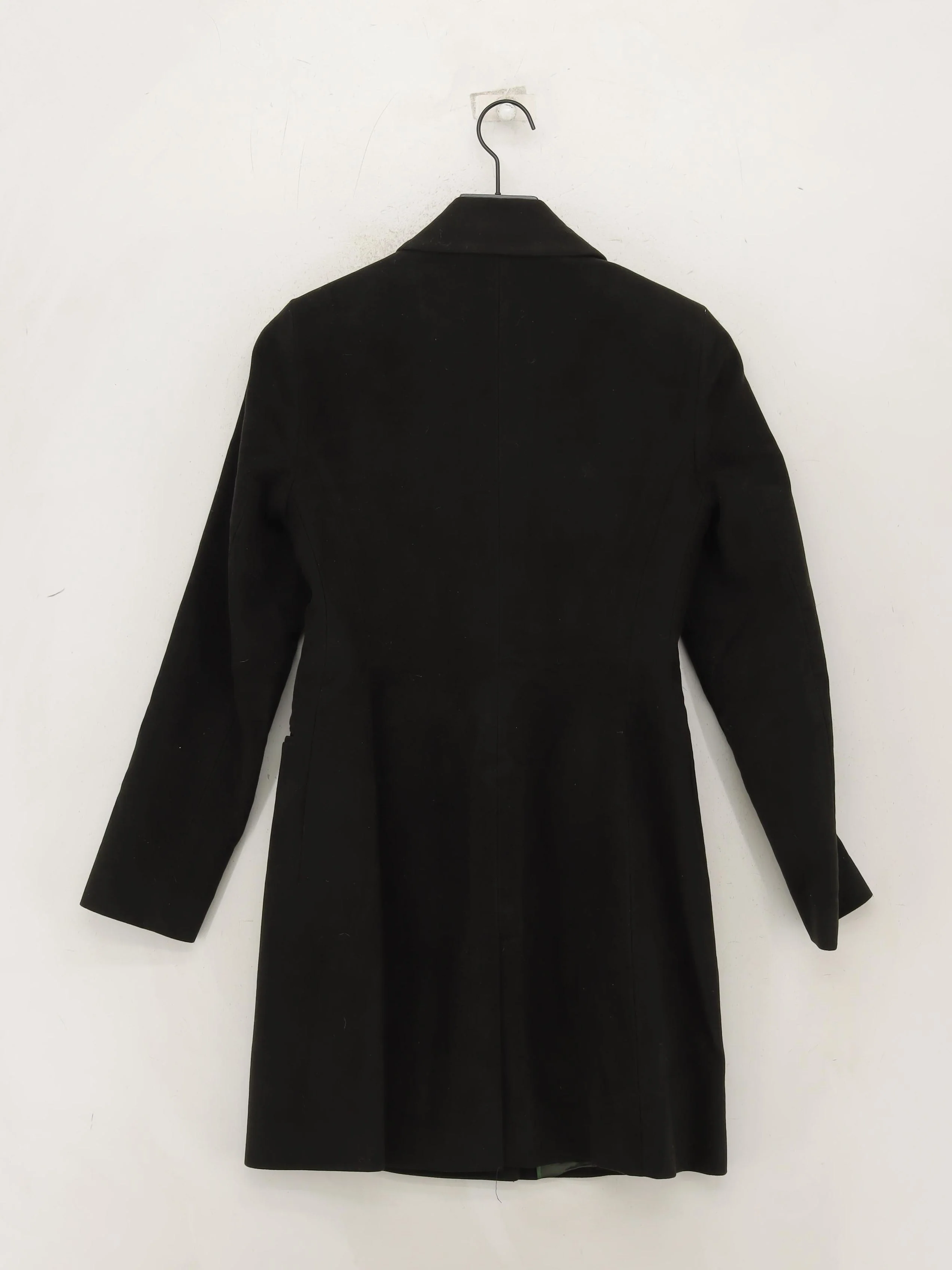 Jigsaw Women's Coat UK 8 Black Wool with Viscose, Polyester, Elastane Overcoat - Image 2