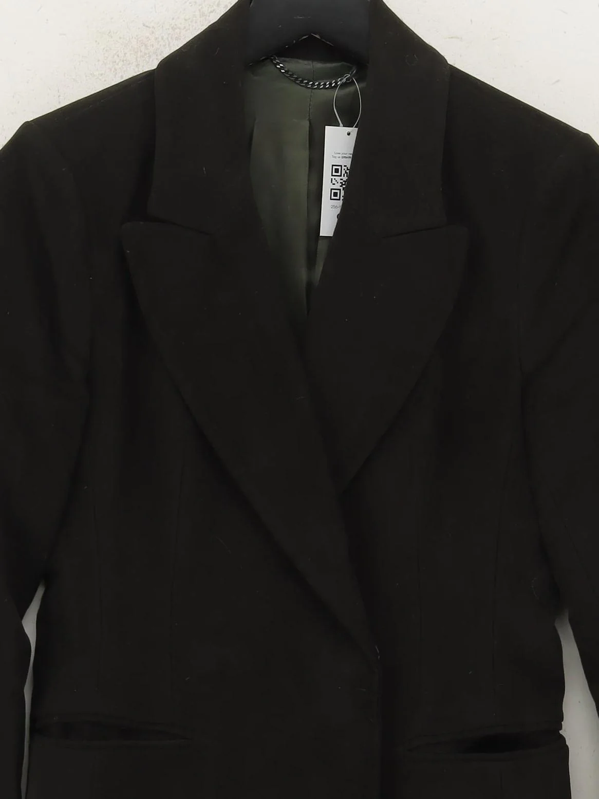 Jigsaw Women's Coat UK 8 Black Wool with Viscose, Polyester, Elastane Overcoat - Image 3
