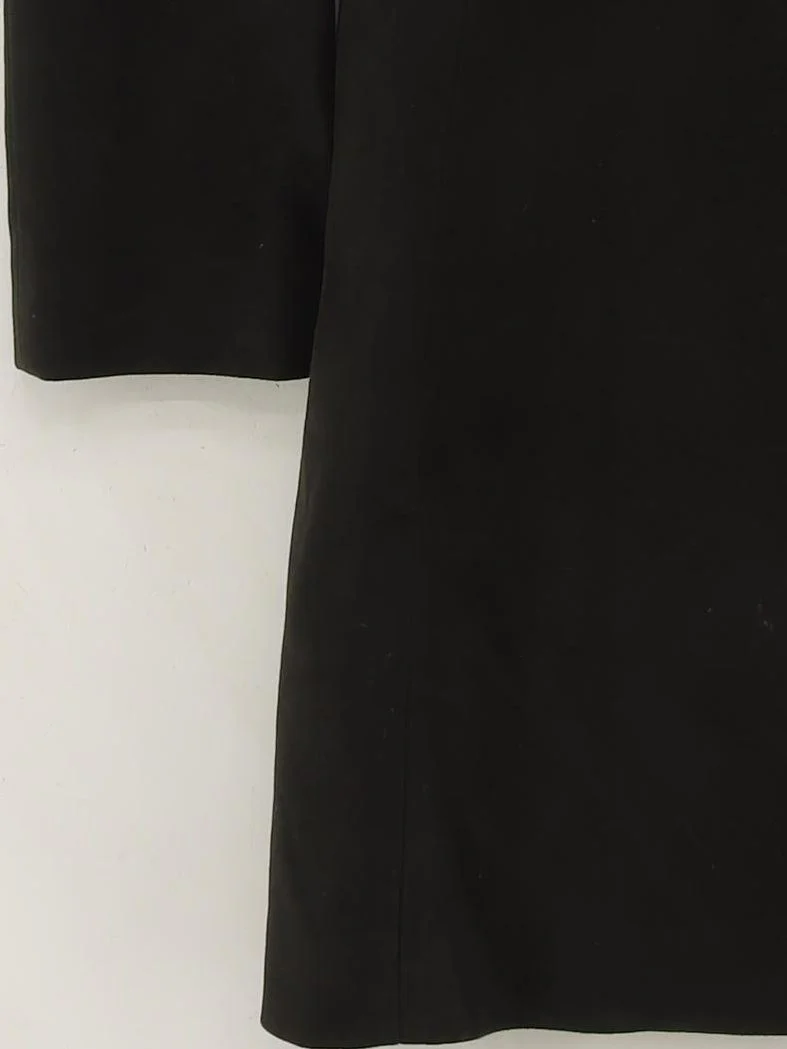 Jigsaw Women's Coat UK 8 Black Wool with Viscose, Polyester, Elastane Overcoat - Image 4