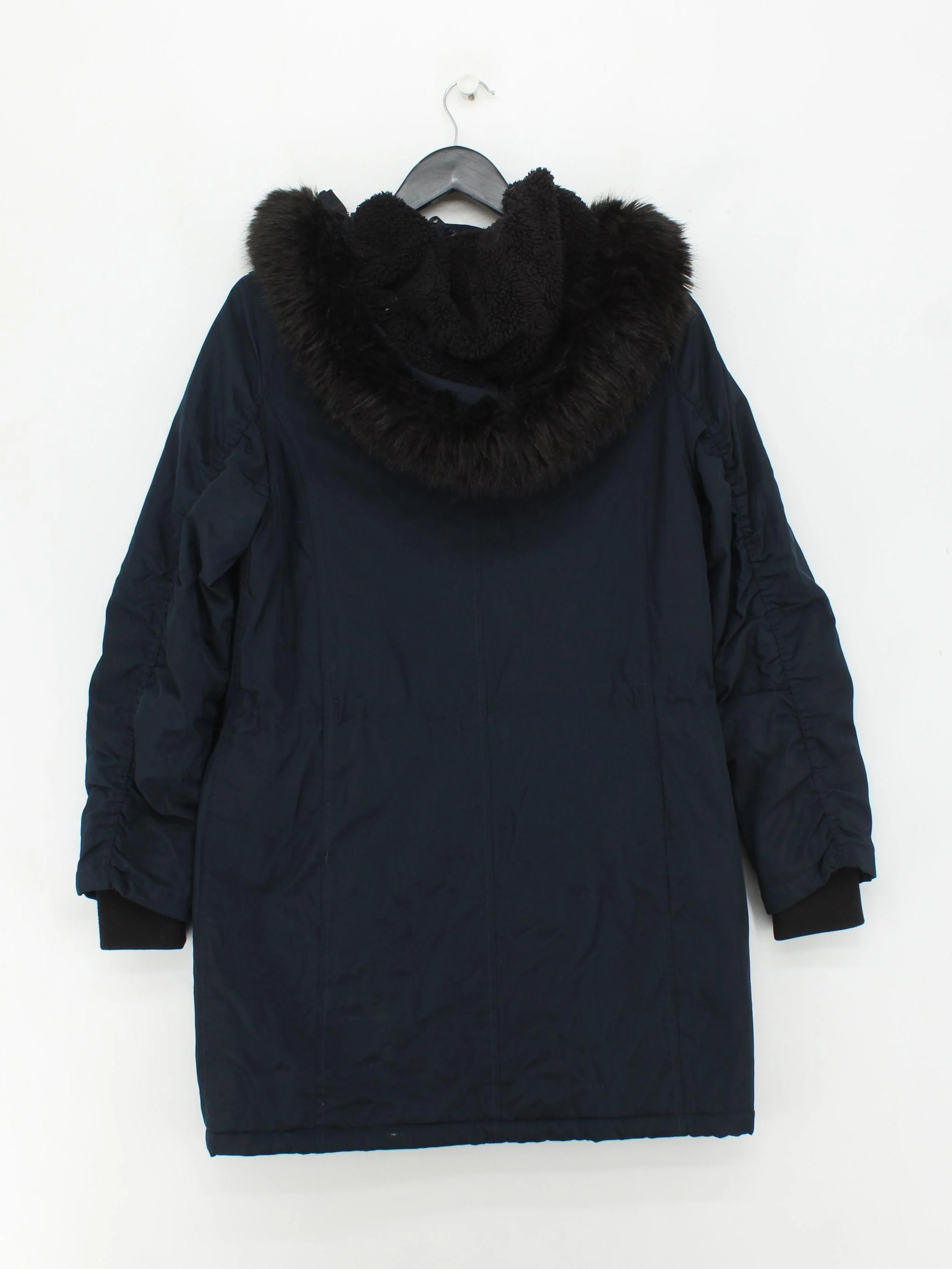 Jigsaw Women's Coat UK 8 Blue Polyester with Acrylic, Wool, Elastane Parka - Image 2
