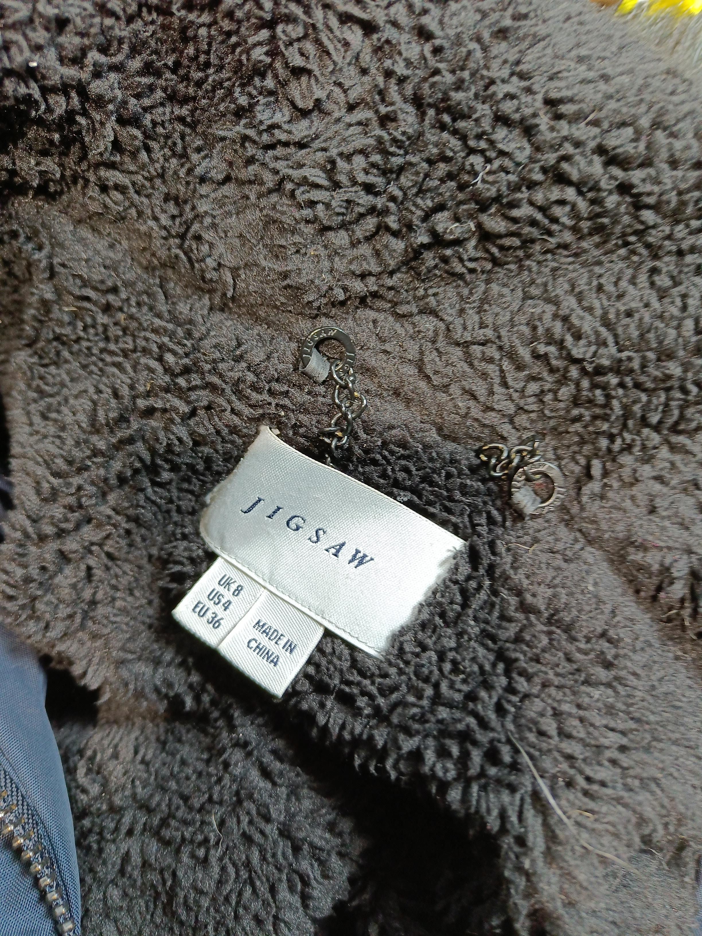 Jigsaw Women's Coat UK 8 Blue Polyester with Acrylic, Wool, Elastane Parka - Image 6