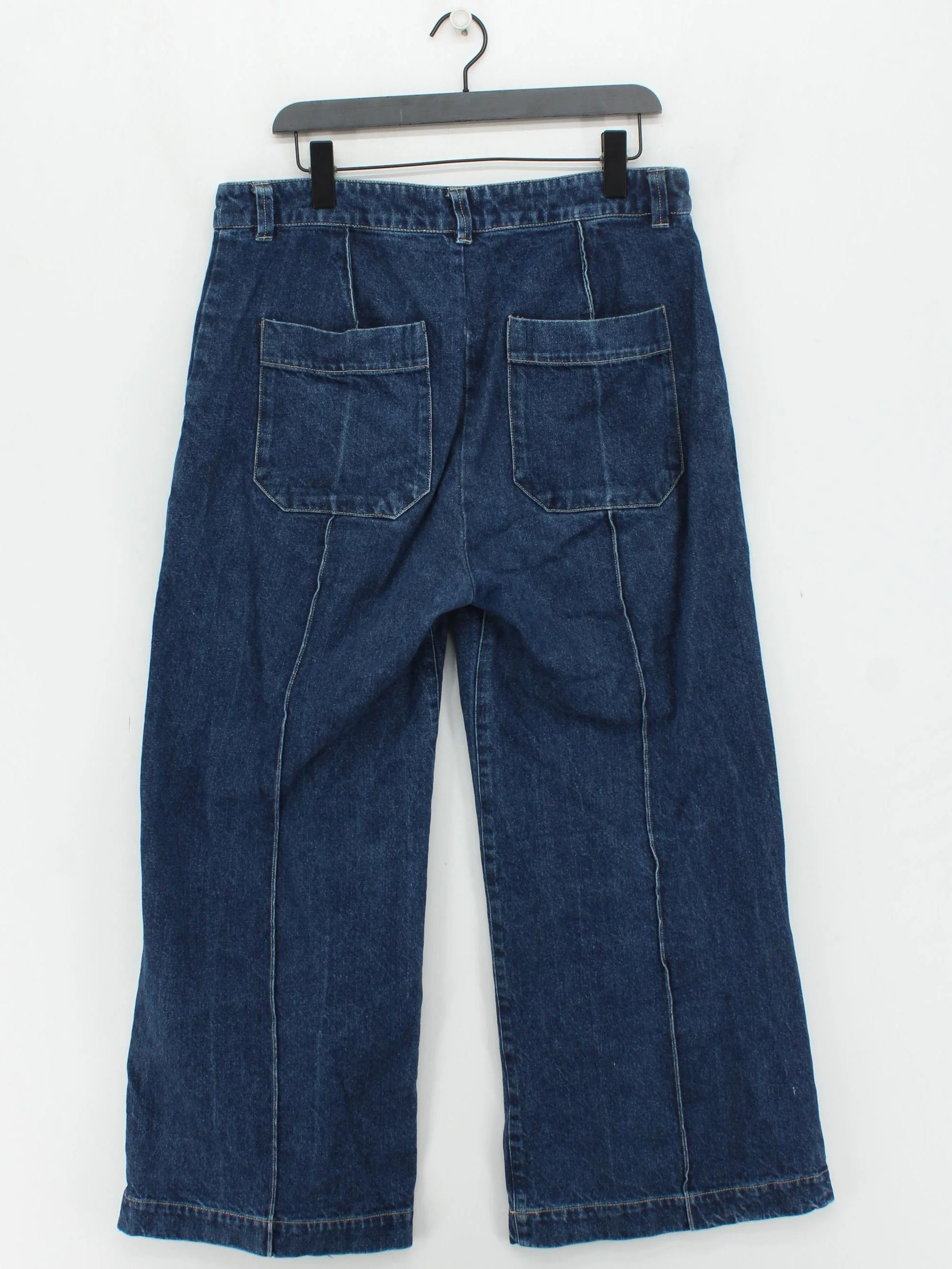 Jigsaw Women's Jeans UK 14 Blue 100% Cotton Wide-Leg - Image 2