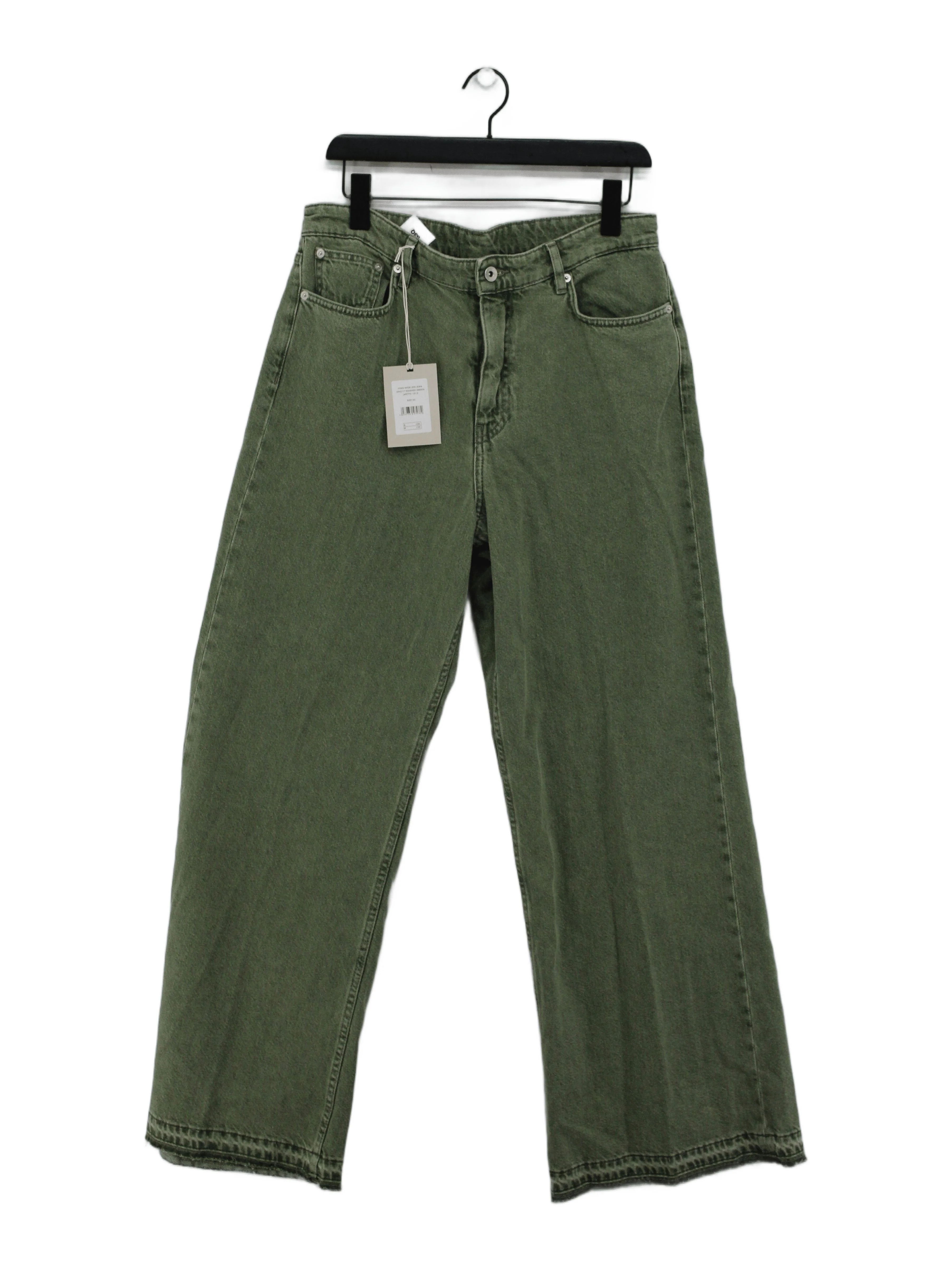 Jigsaw Women's Jeans W 32 in Green 100% Cotton Wide-Leg