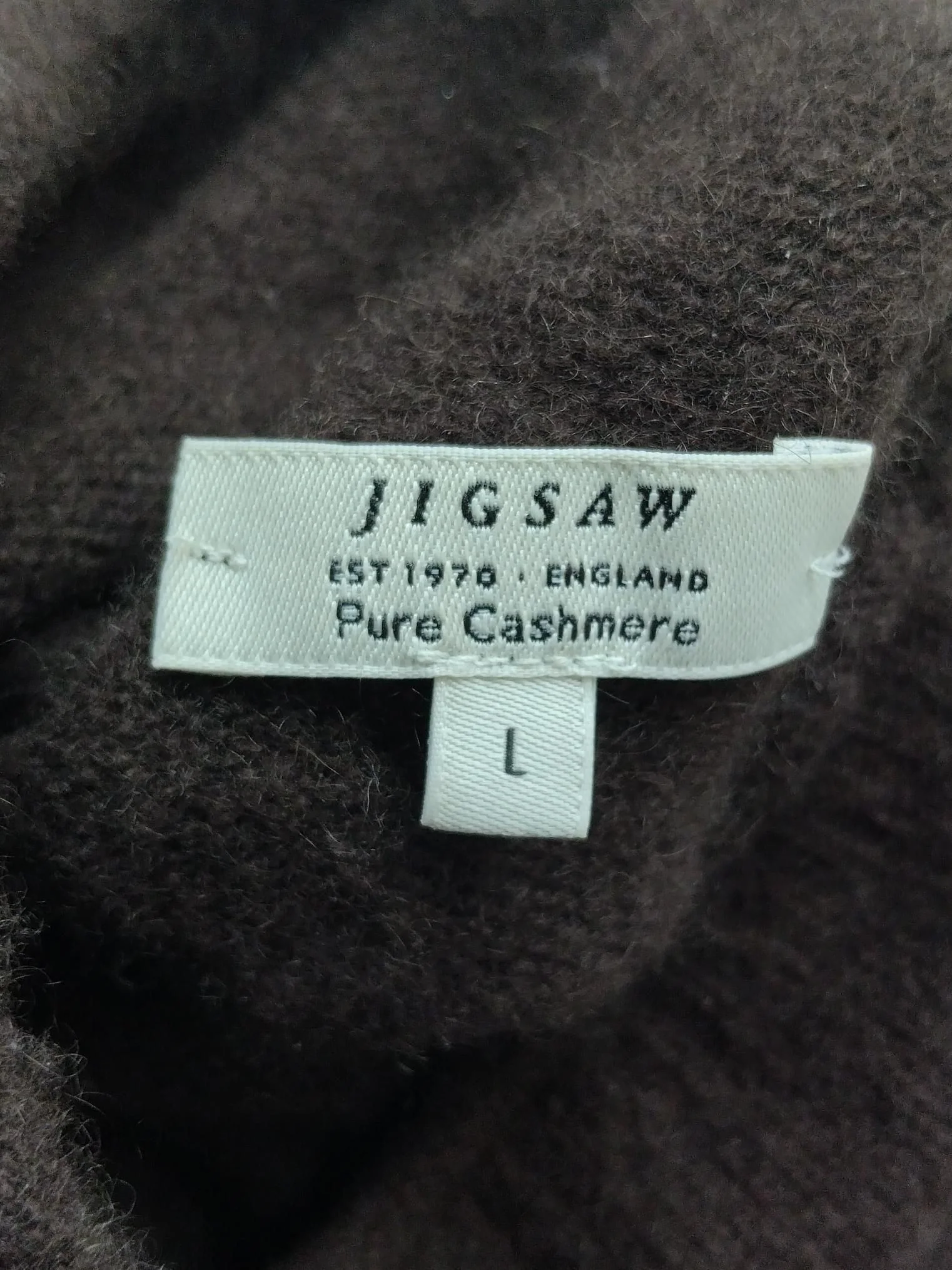 Jigsaw Women's Jumper L Brown 100% Cashmere Roll Neck Pullover - Image 5