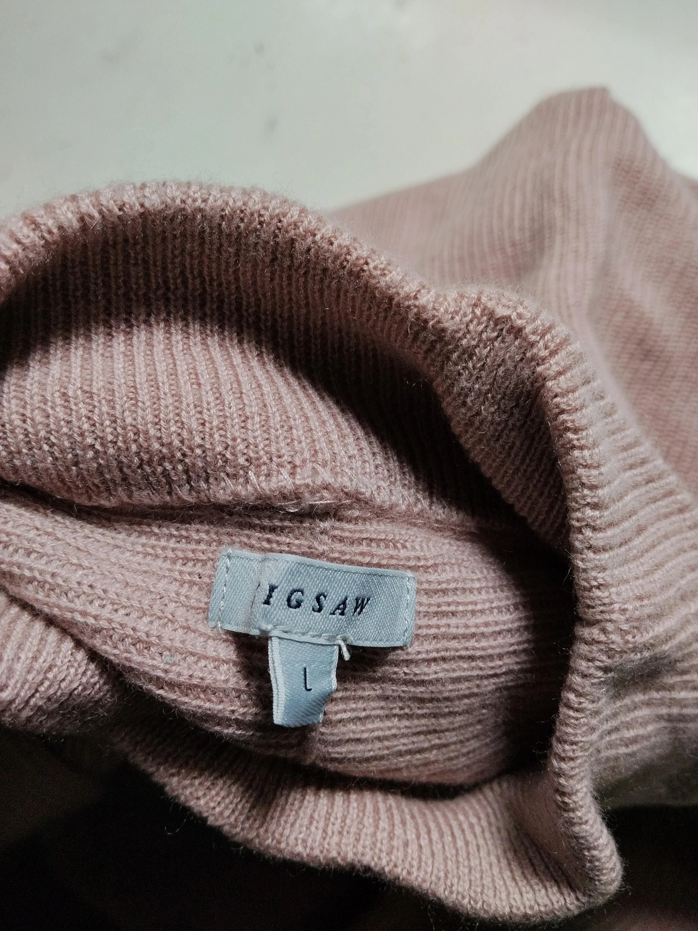 Jigsaw Women's Jumper L Pink Wool - Image 6