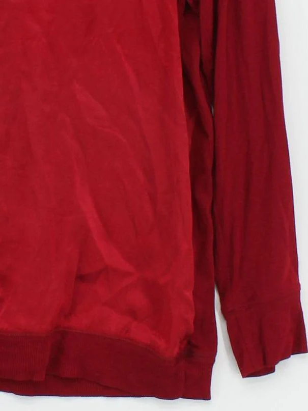 Jigsaw Women's Jumper L Red Cotton with Viscose, Silk Round Neck Pullover - Image 4