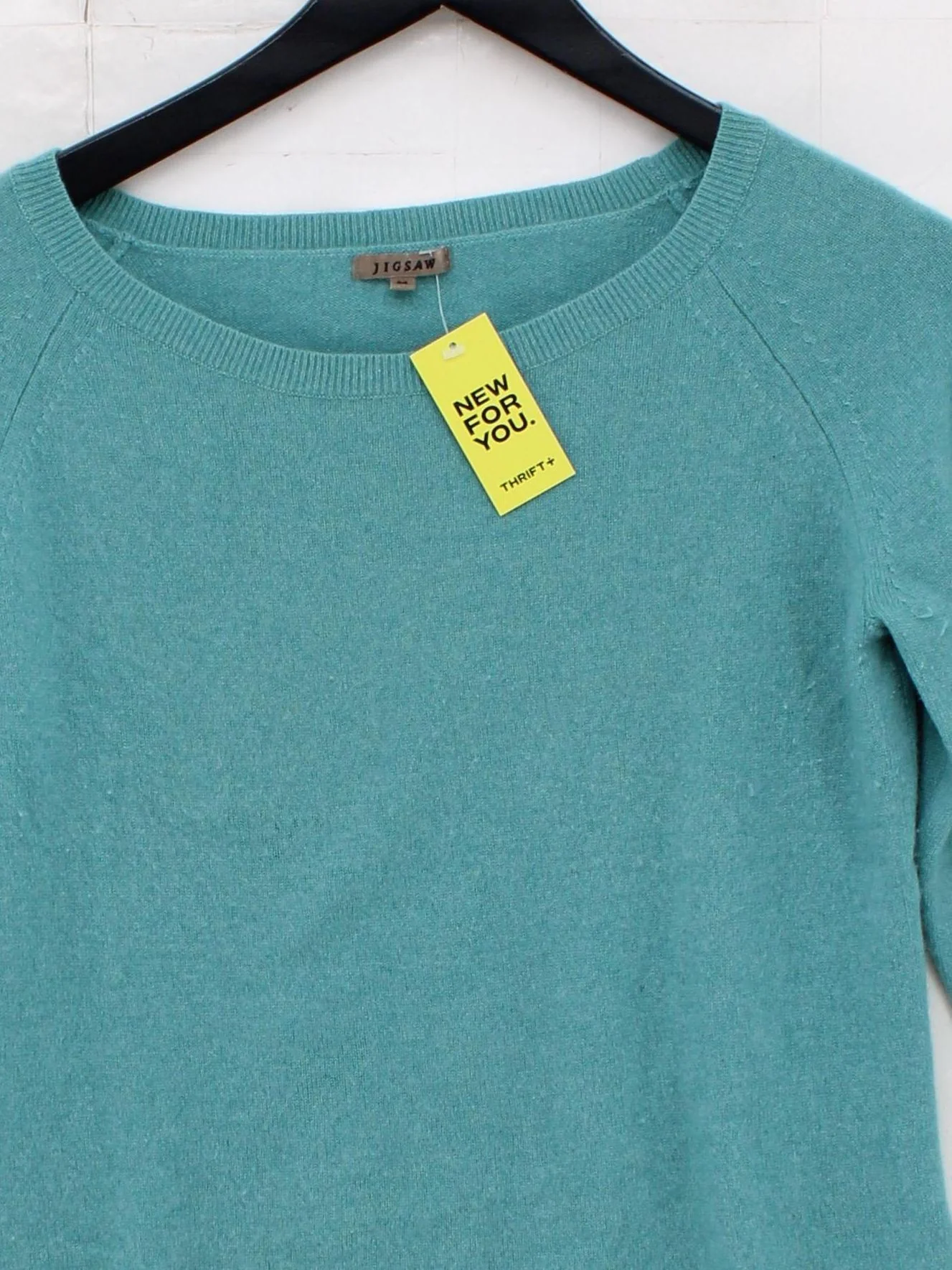 Jigsaw Women's Jumper M Blue 100% Cashmere Round Neck Pullover - Image 3