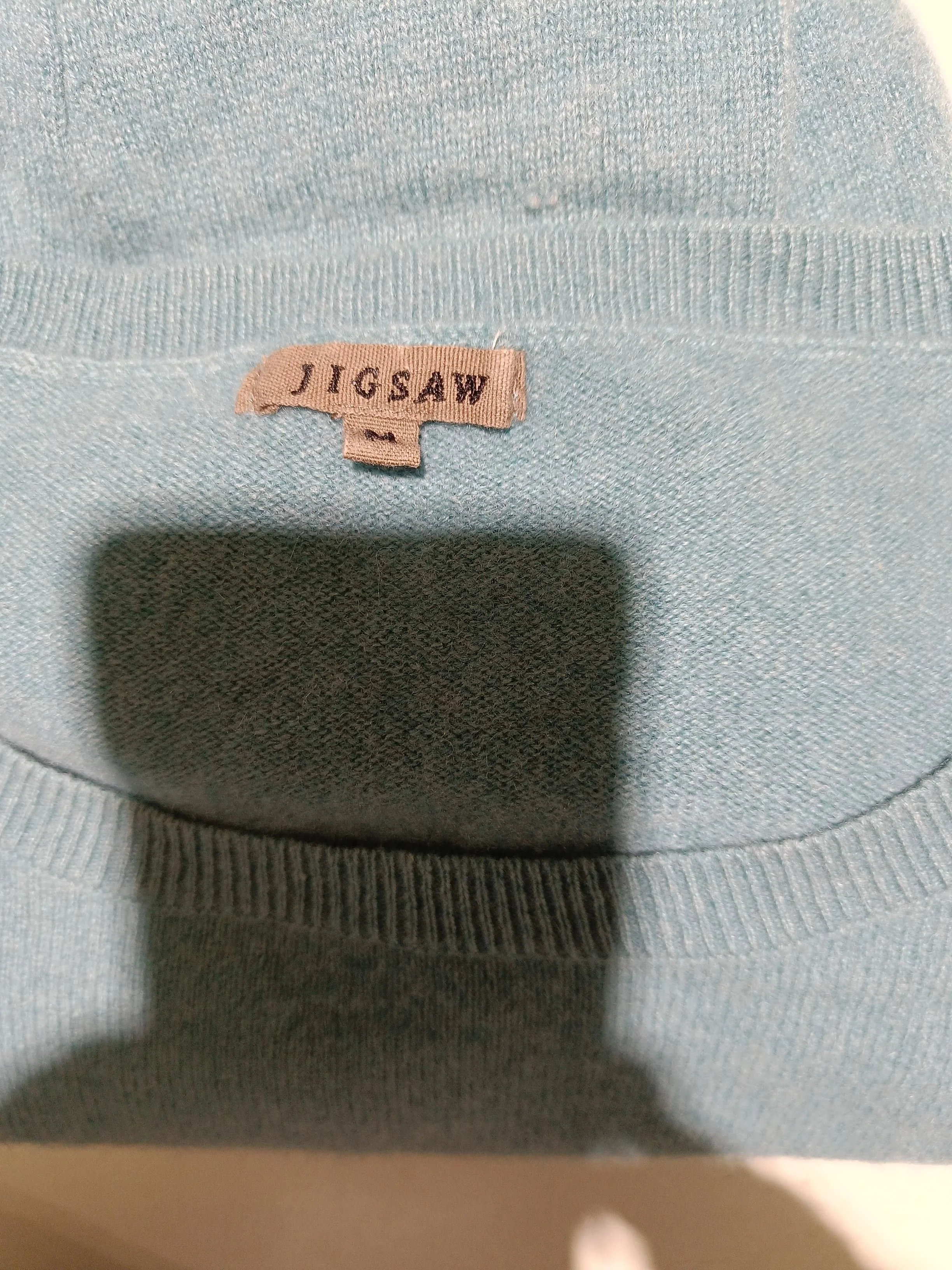 Jigsaw Women's Jumper M Blue 100% Cashmere Round Neck Pullover - Image 6