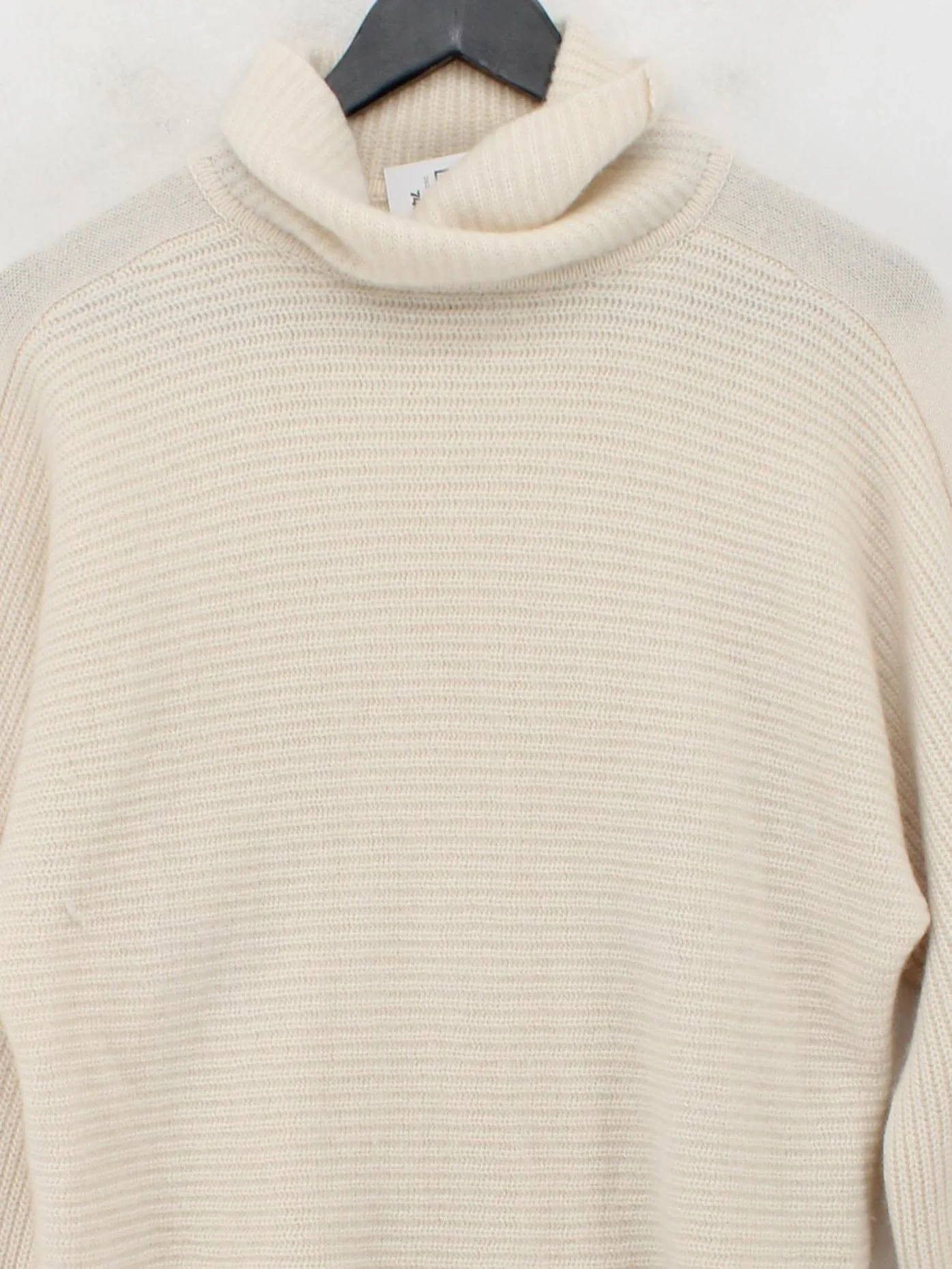Jigsaw Women's Jumper M Cream 100% Cashmere Roll Neck Pullover - Image 3
