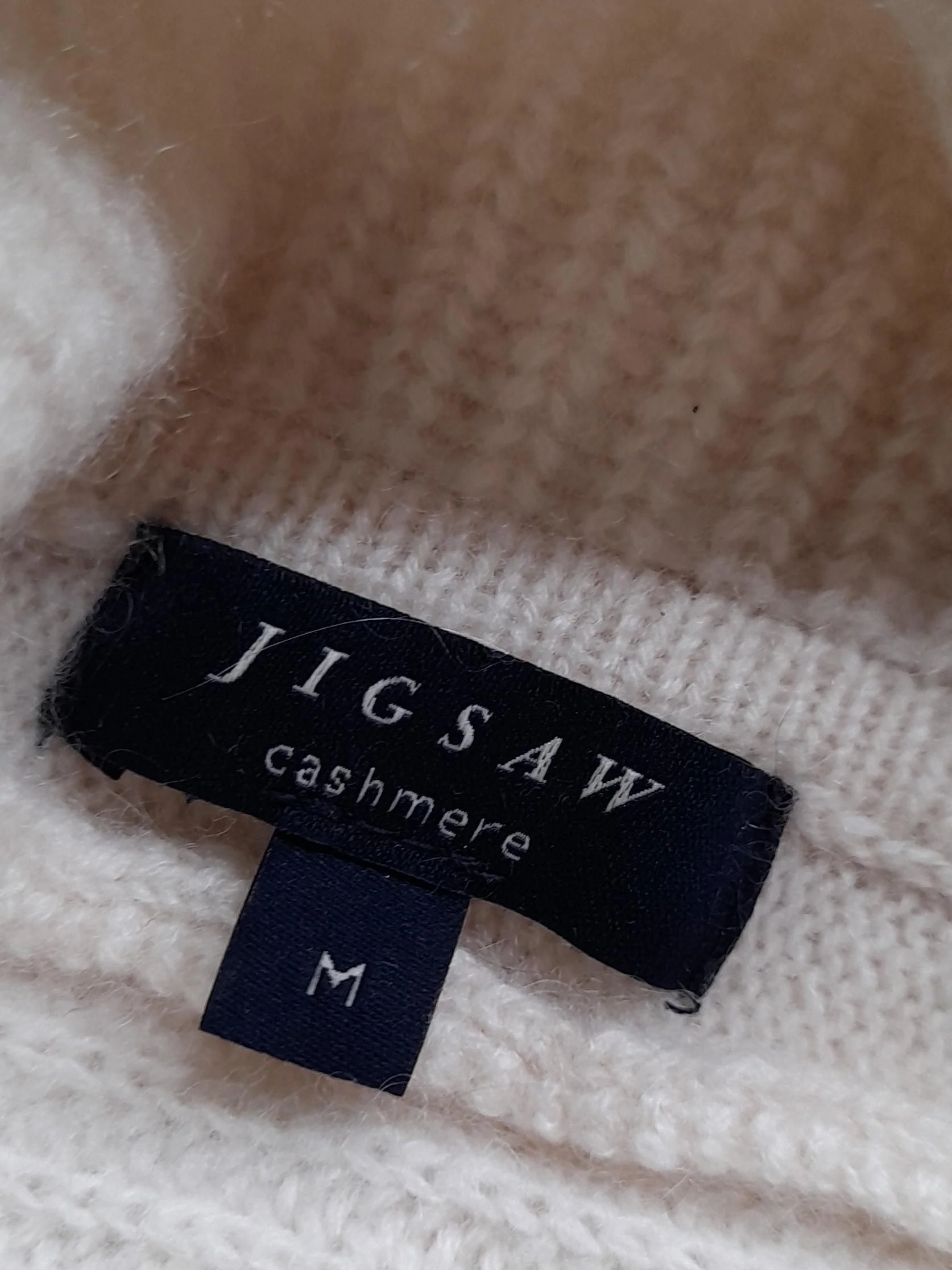 Jigsaw Women's Jumper M Cream 100% Cashmere Roll Neck Pullover - Image 6