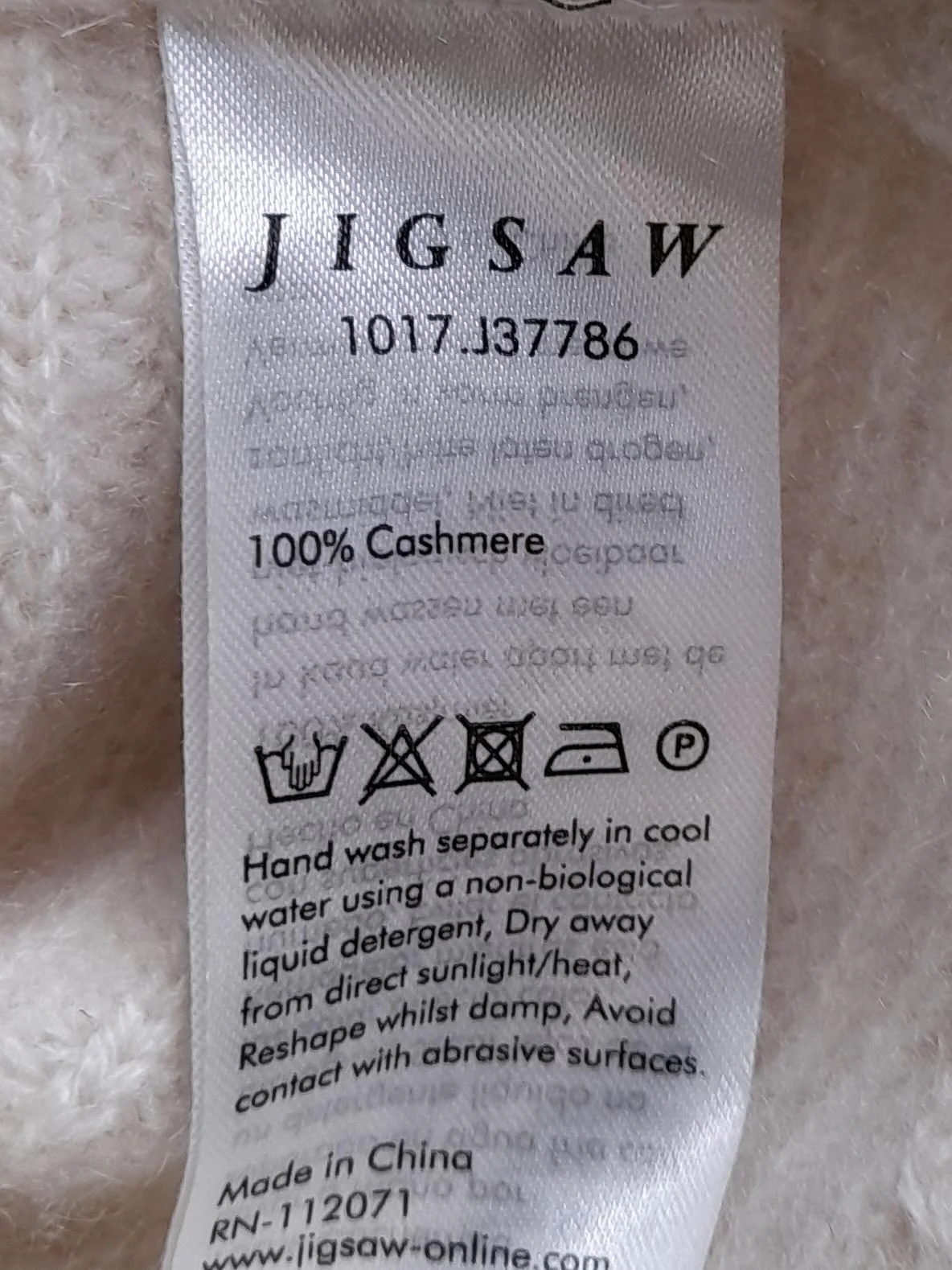 Jigsaw Women's Jumper M Cream 100% Cashmere Roll Neck Pullover - Image 7