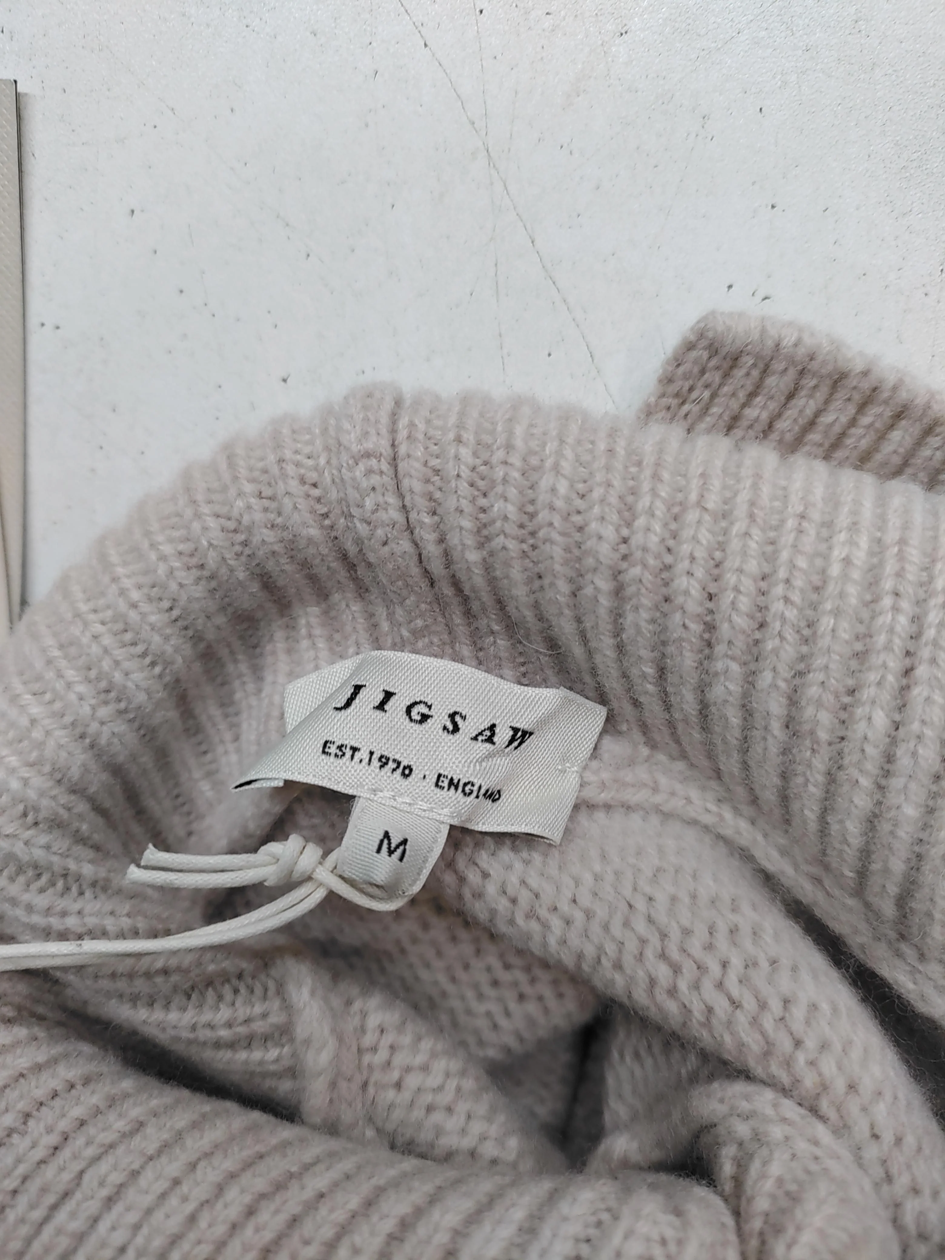 Jigsaw Women's Jumper M Cream 100% Wool Roll Neck Pullover New with tags - Image 5
