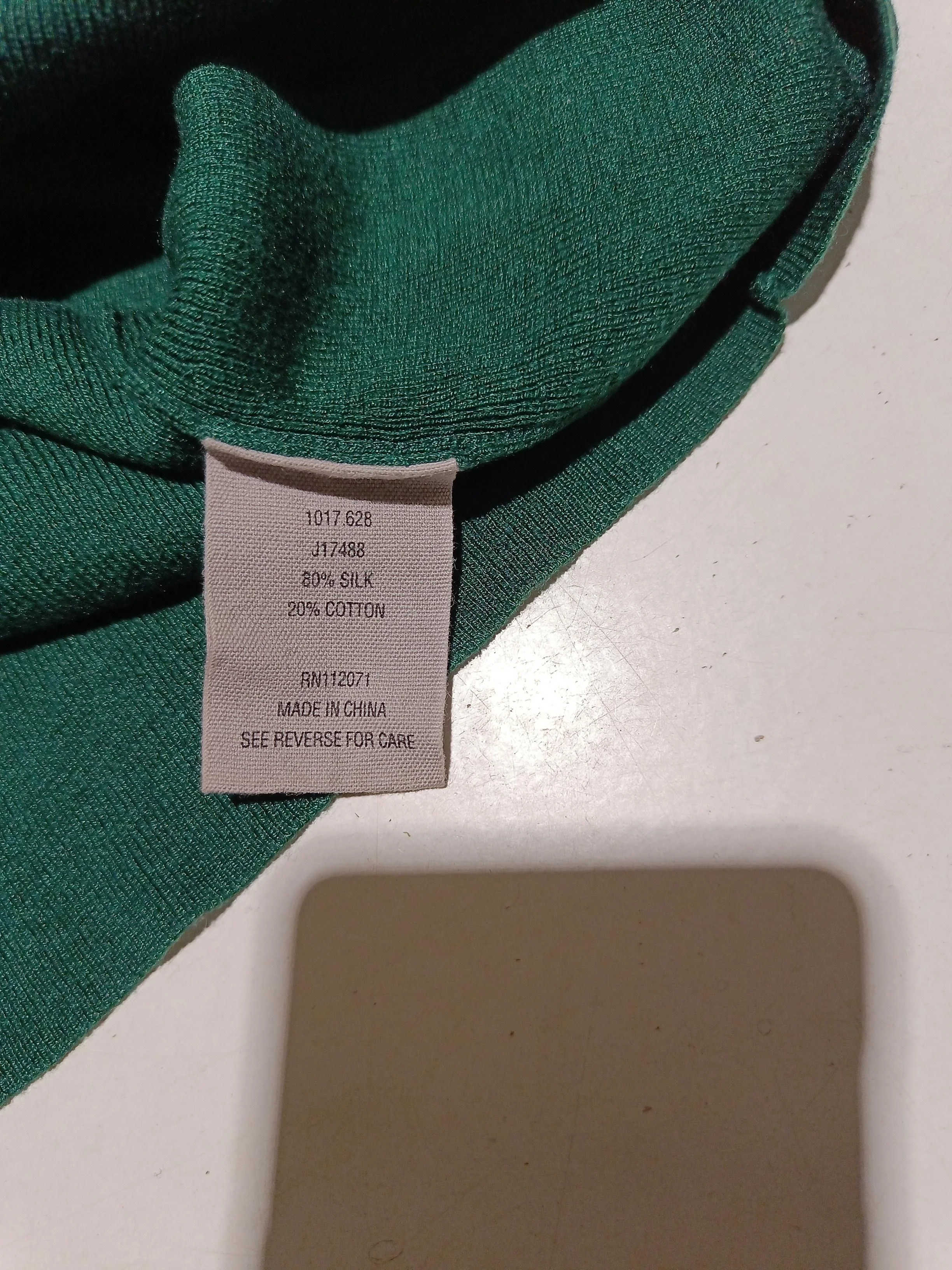 Jigsaw Women's Jumper M Green Silk with Cotton V-Neck Pullover - Image 6