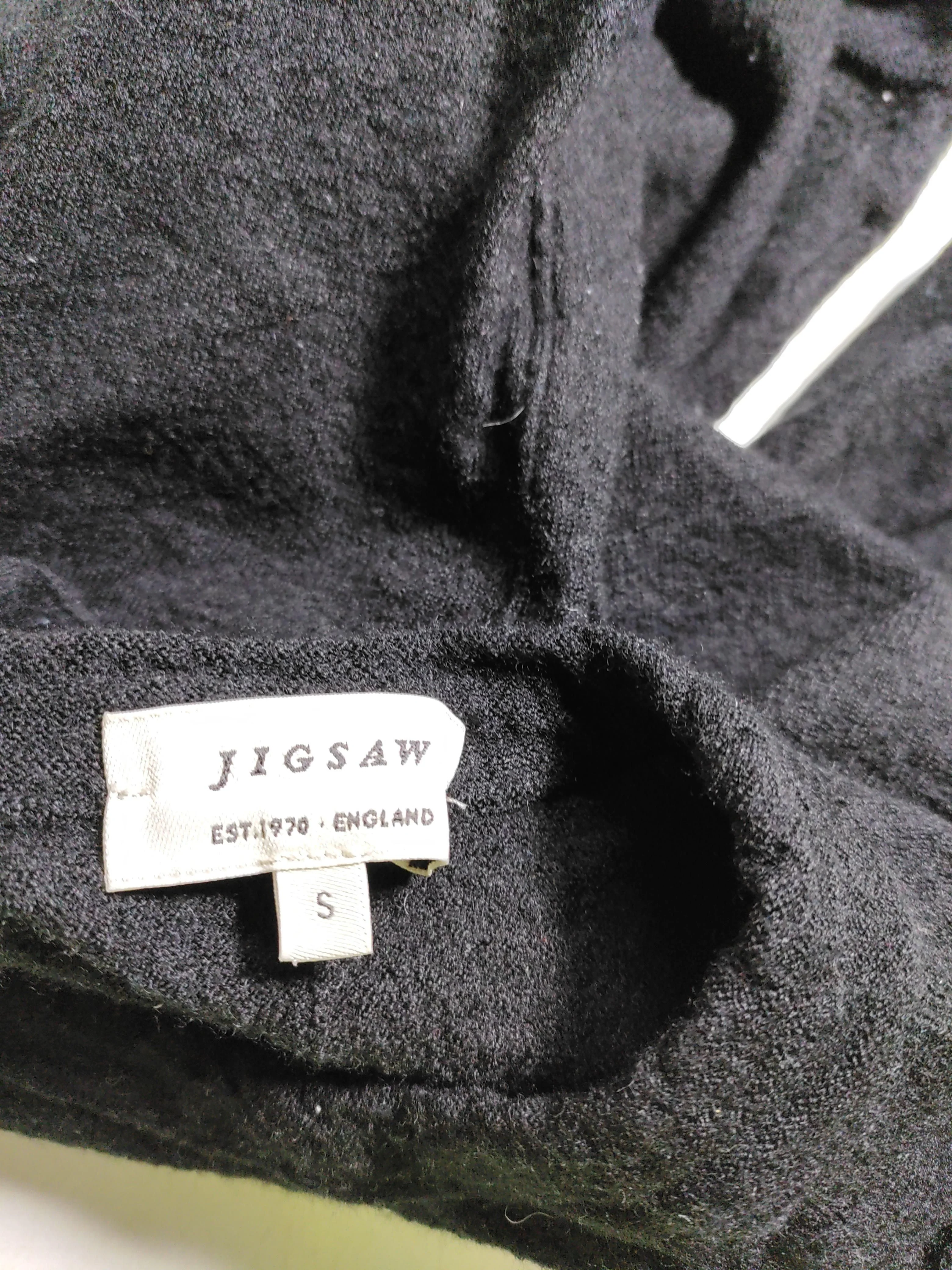 Jigsaw Women's Jumper S Black 100% Wool Round Neck Pullover - Image 5