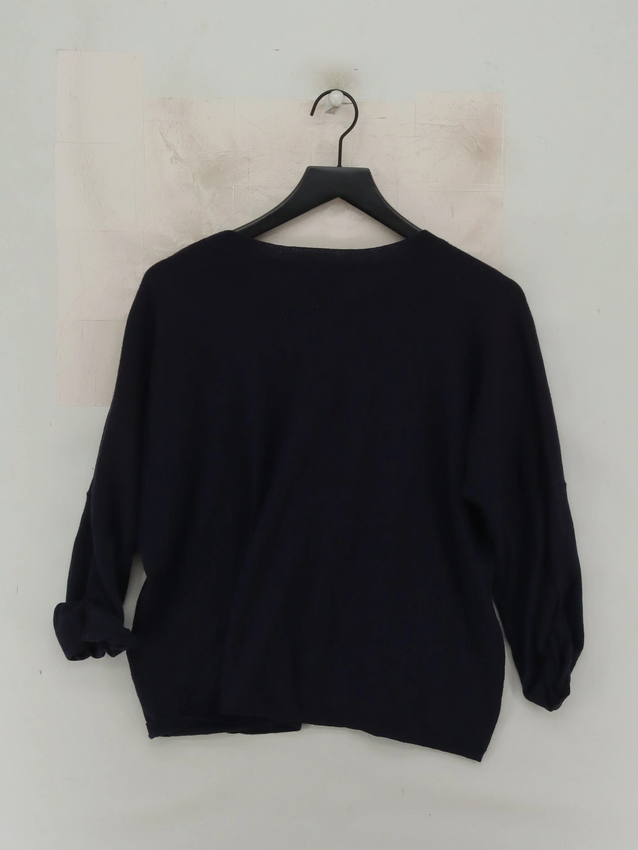 Jigsaw Women's Jumper S Blue Wool with Polyester Round Neck Pullover - Image 2