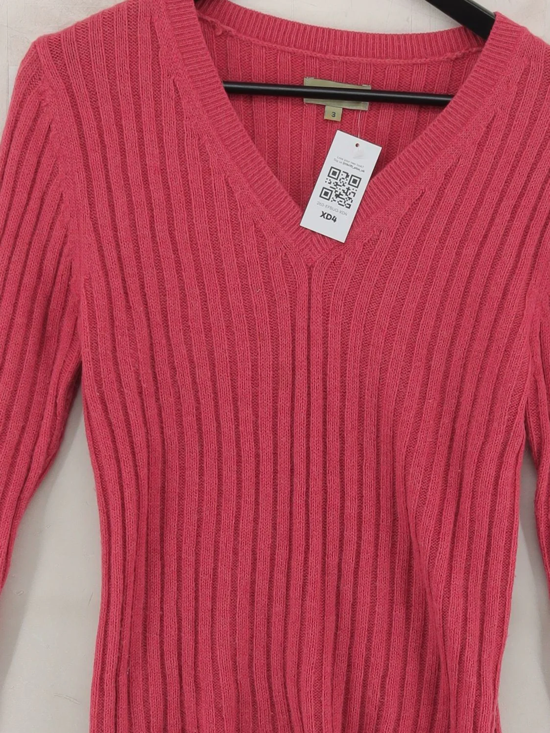 Jigsaw Women's Jumper UK 12 Pink Acrylic with Wool, Other, Mohair Pullover - Image 3